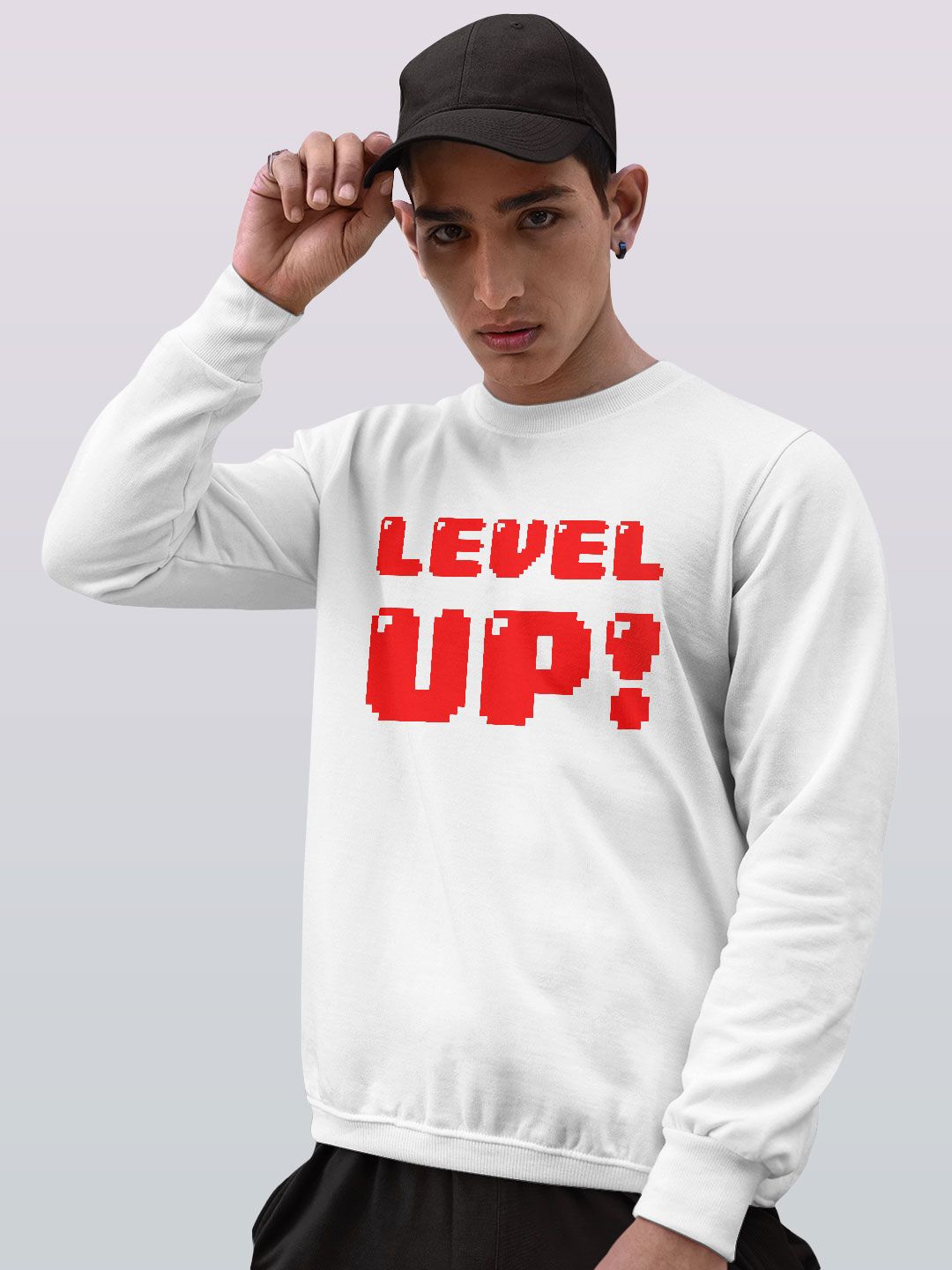 

macmerise Men Printed Sweatshirt, White