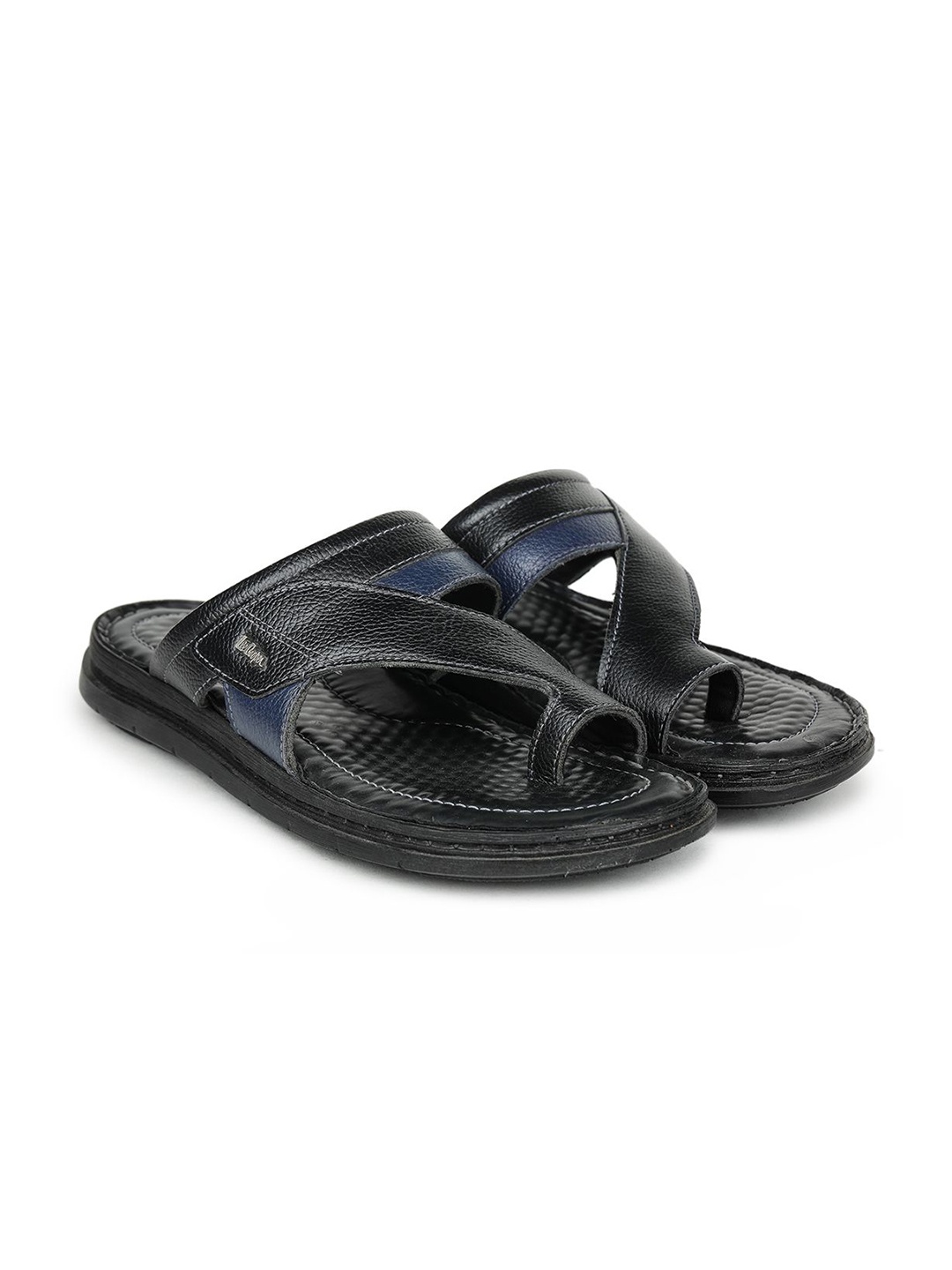 

Lee Cooper Men Leather Comfort Sandals, Black