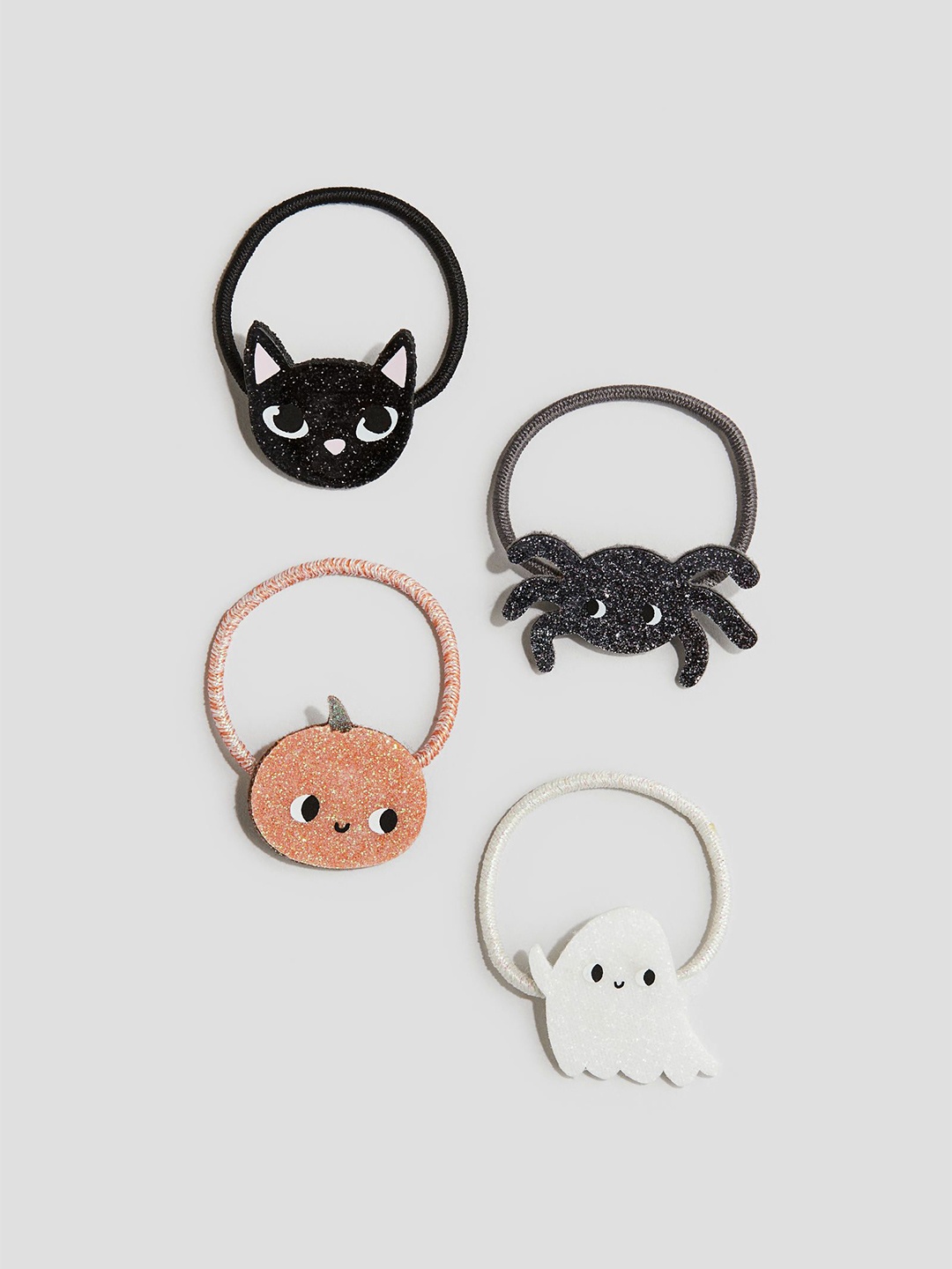

H&M 4 Pcs Bow-Detail Hair Bands, Black