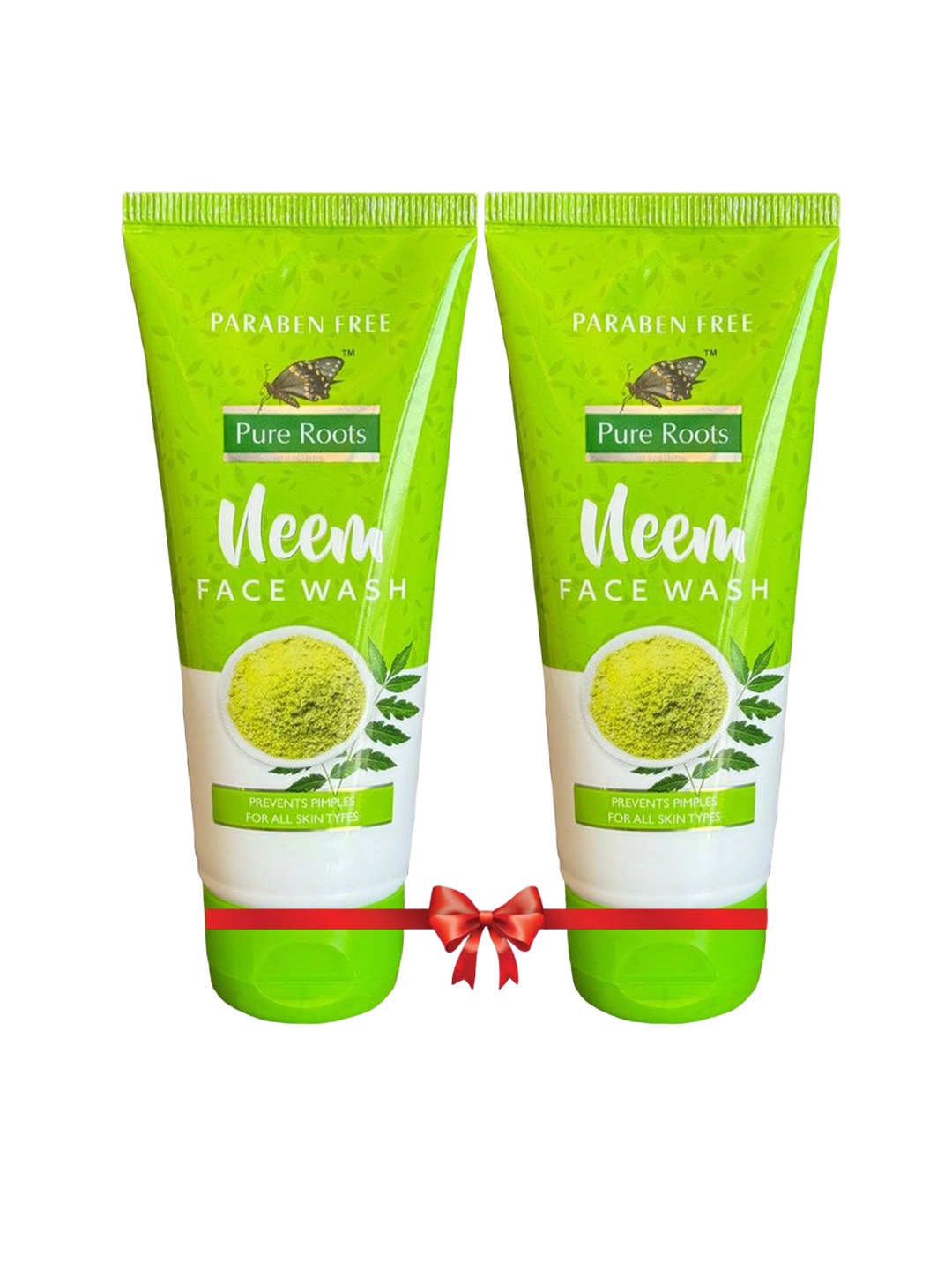 

pure roots Set of 2 Neem Face Wash with Cucumber - 100 ml each, Green