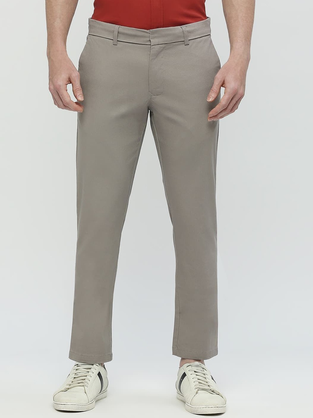 

Basics Men Tapered Fit Trousers, Grey