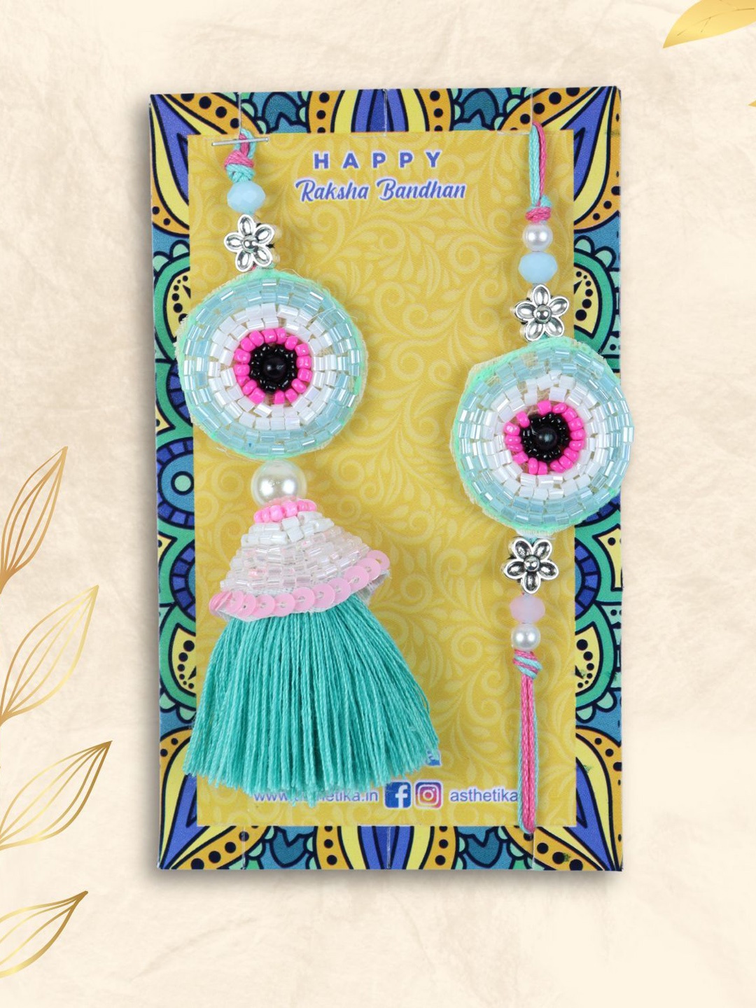 

Asthetika Thread Rakhi, Blue