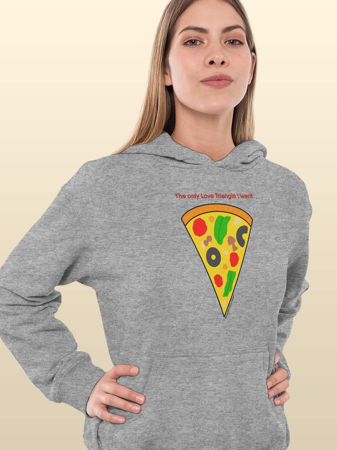 

macmerise Women Printed Hooded Sweatshirt, Grey