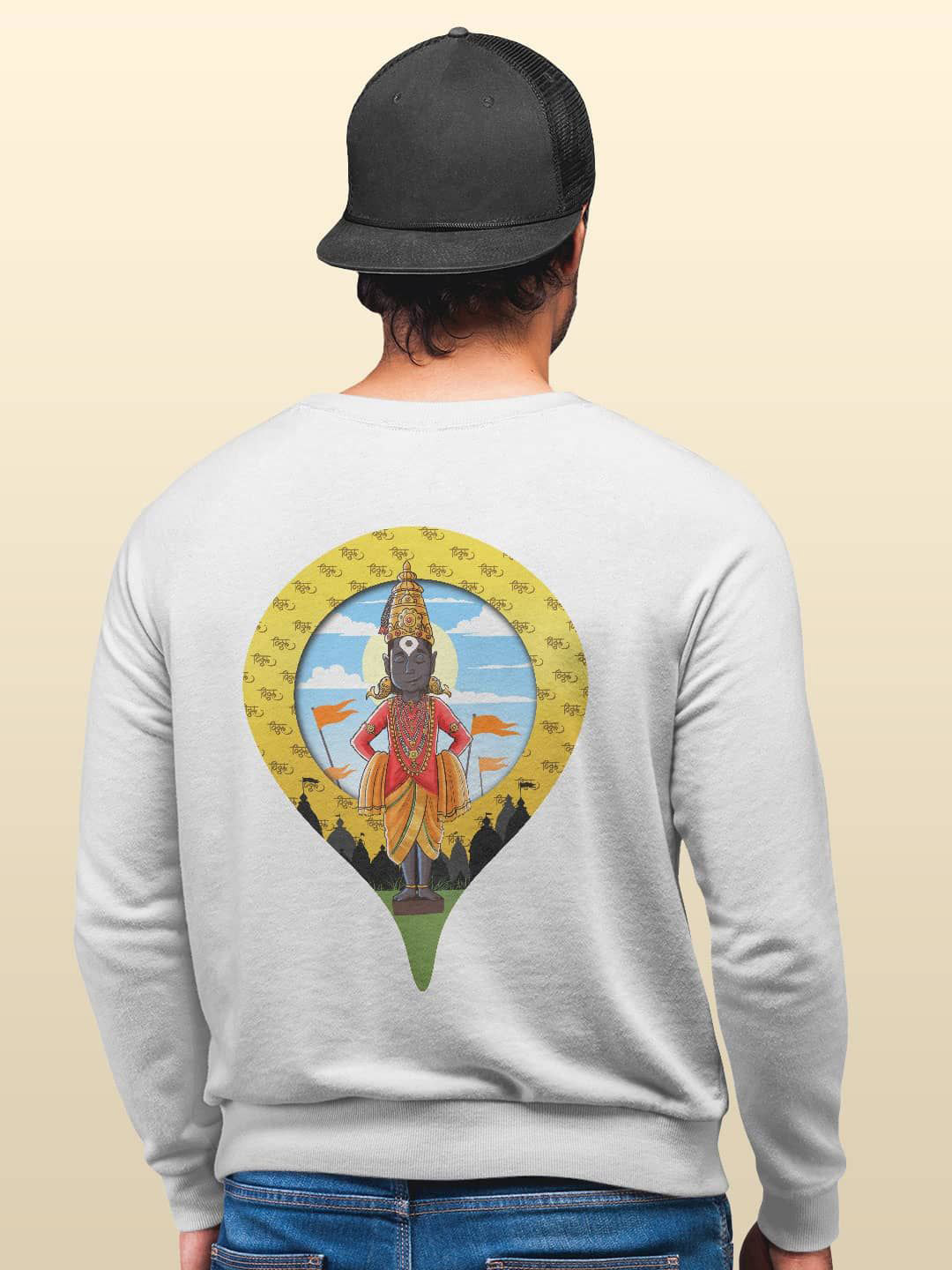 

macmerise Men Printed Sweatshirt, White