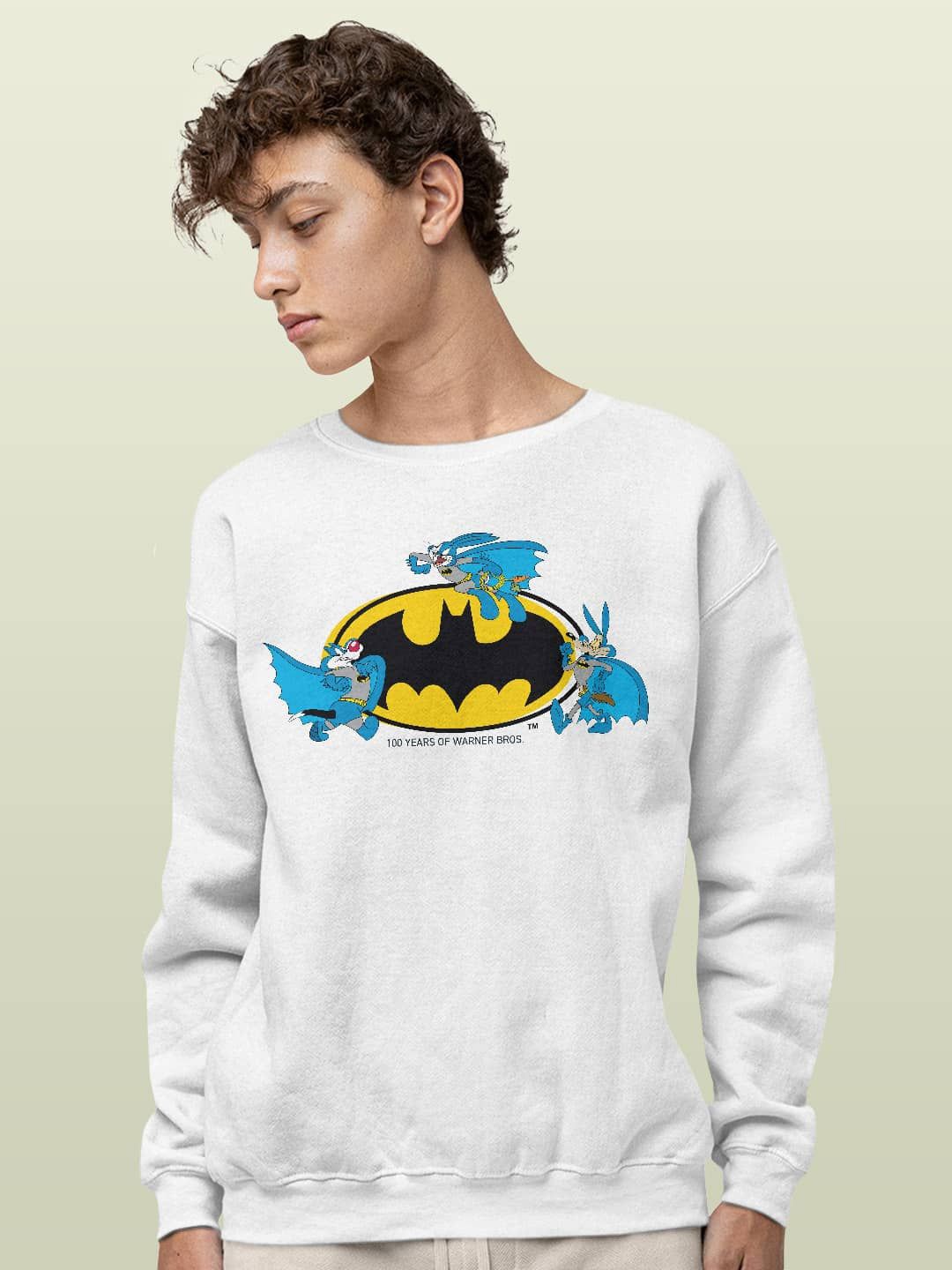 

macmerise Men Printed Sweatshirt, White