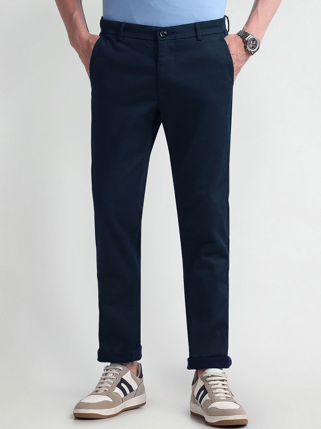 

Arrow Sport Men Slim Fit Trousers, Blue