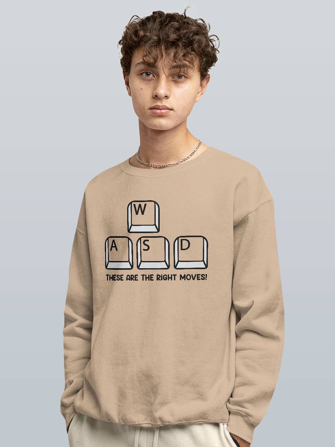 

macmerise Men Printed Sweatshirt, Beige