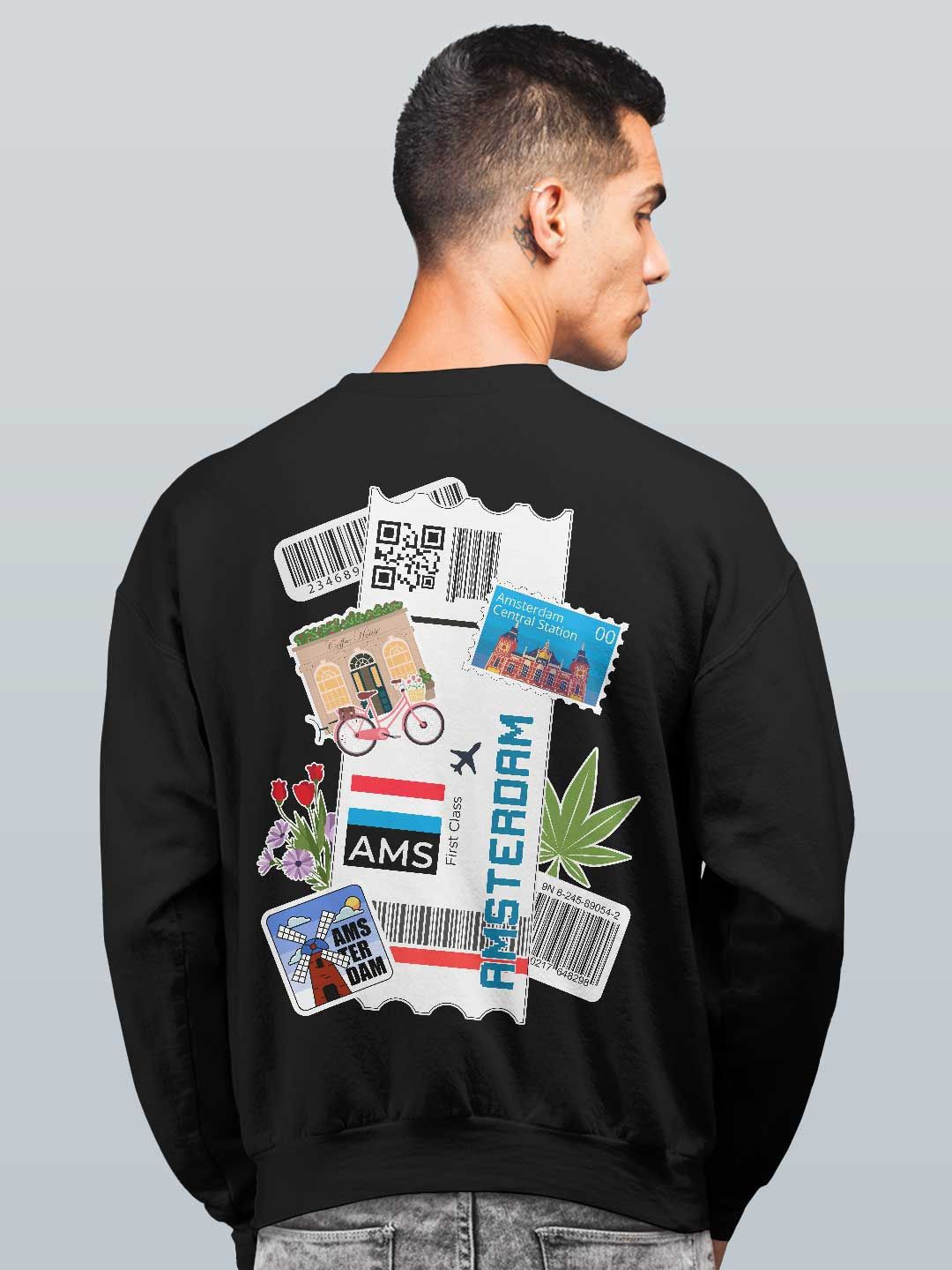 

macmerise Men Printed Sweatshirt, Black