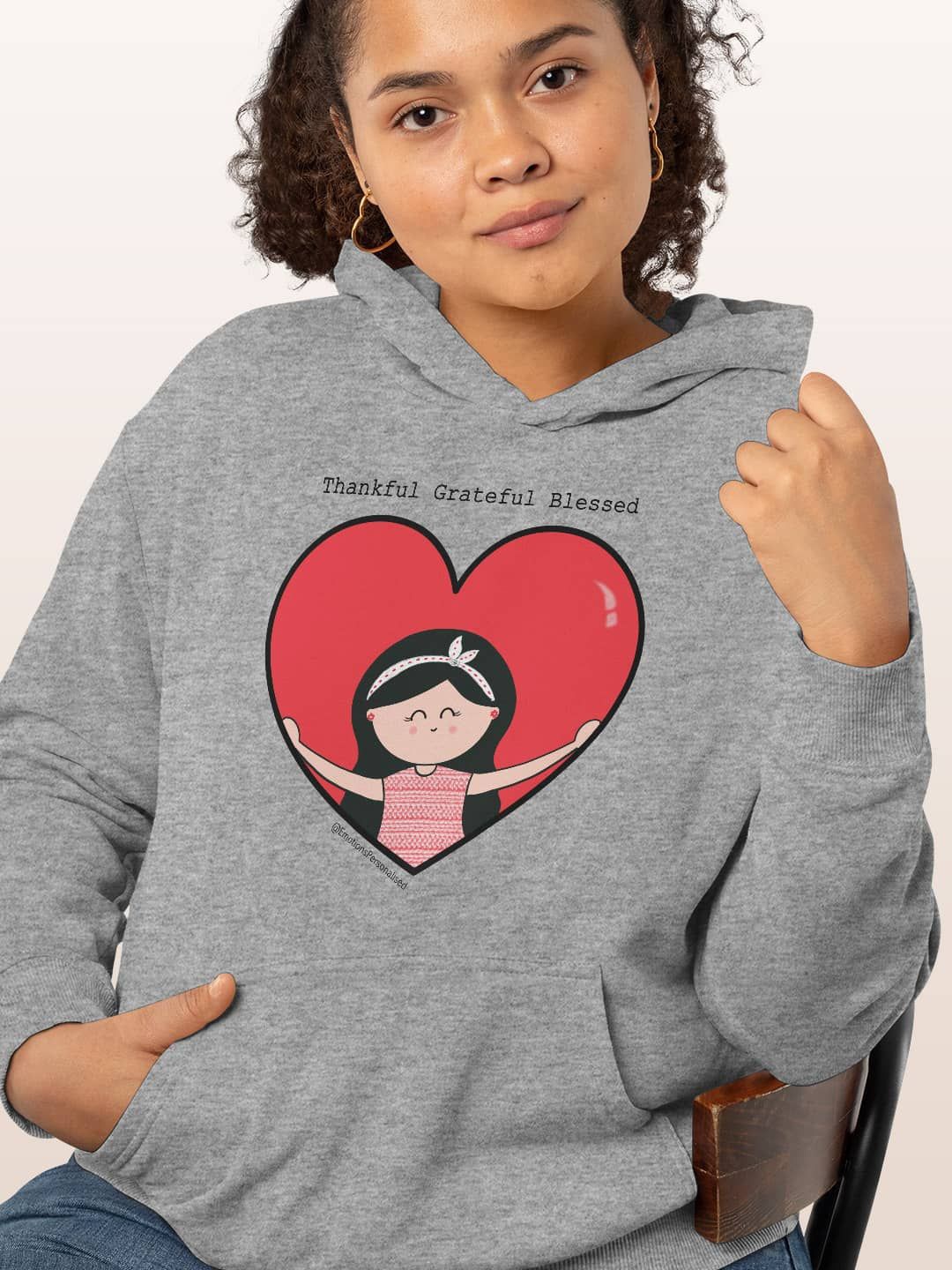 

macmerise Women Printed Hooded Sweatshirt, Grey