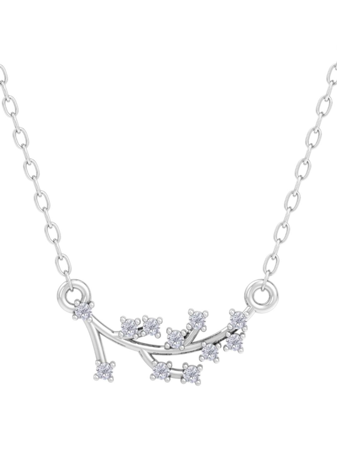 

VELVET IMPERIAL Classic 925 Sterling Silver-Plated Leaf Branch Pendants with Chains