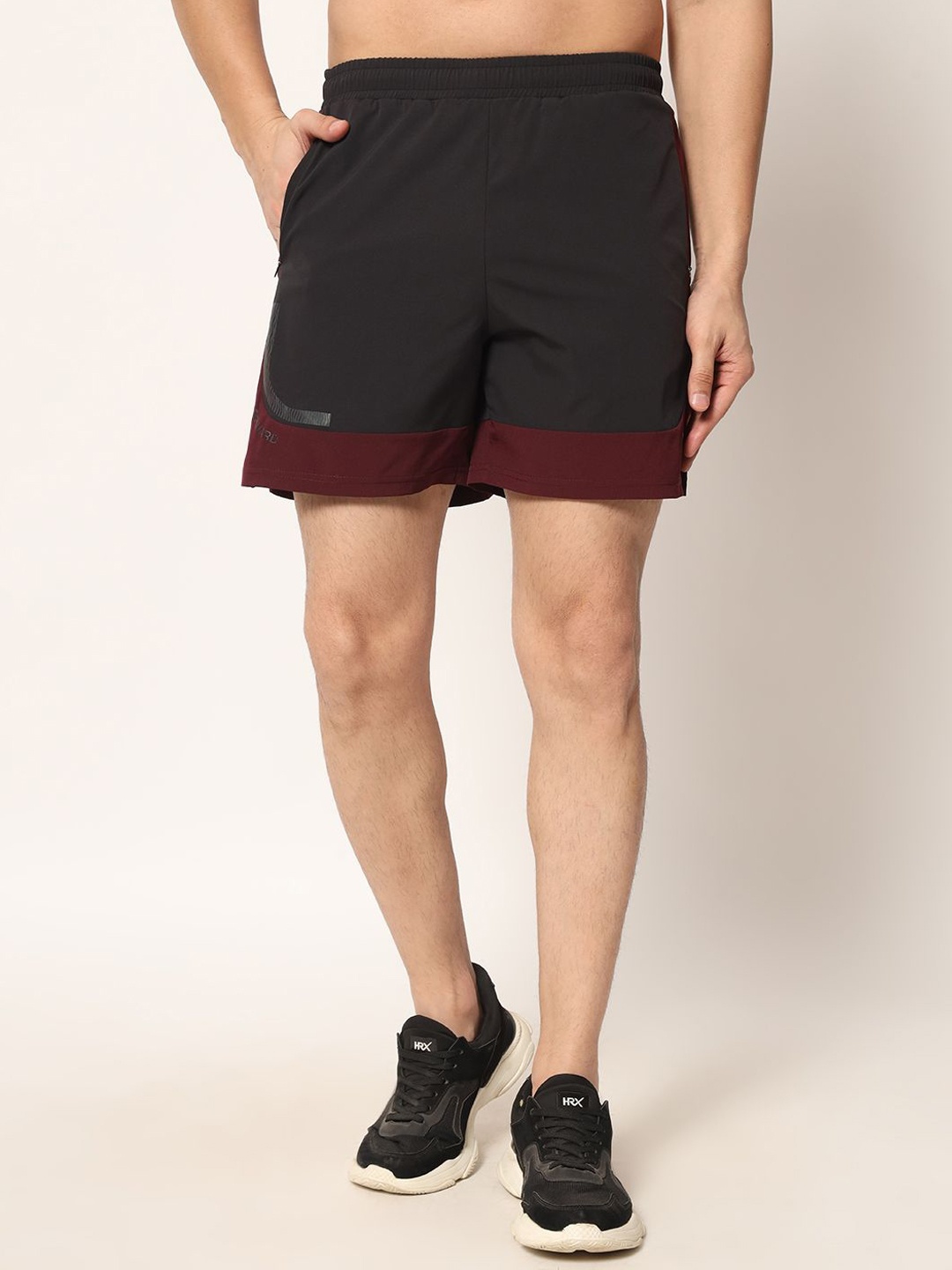 

PERFKT-U Men Mid-Rise Training or Gym Sports Shorts, Black