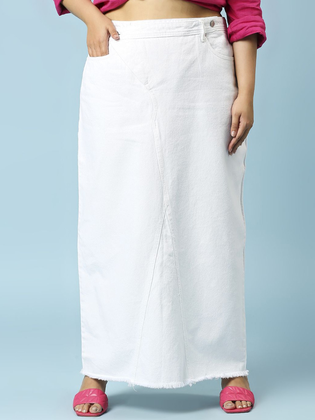 

Turning Straight Maxi Skirts, White
