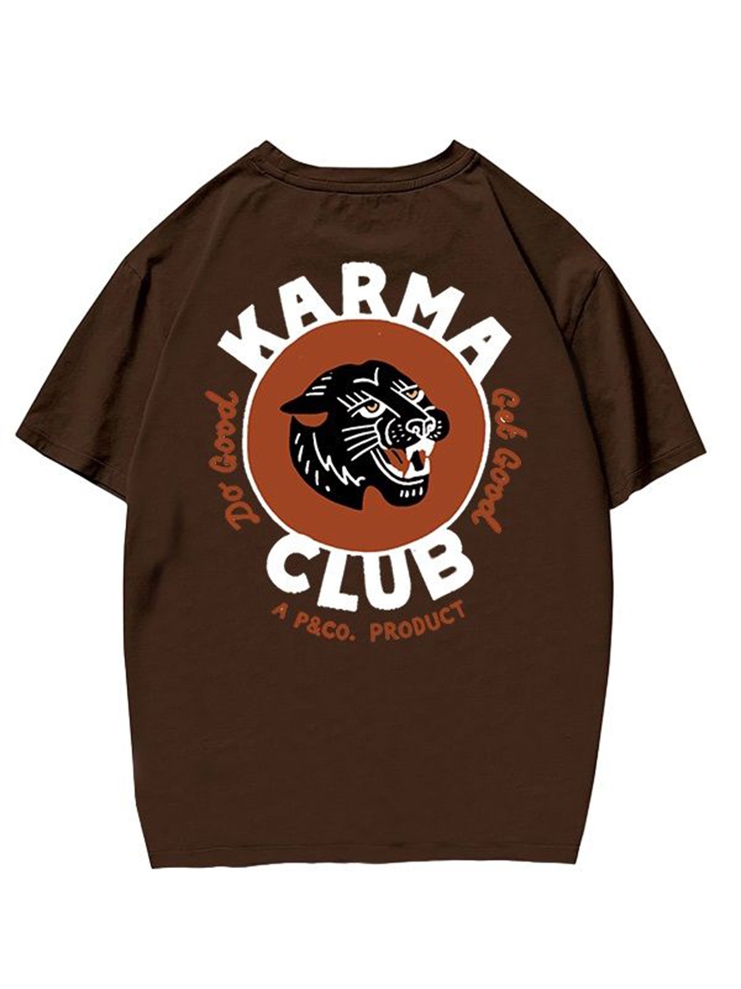 

TABADTOD Men Extended Sleeves T-shirt, Brown