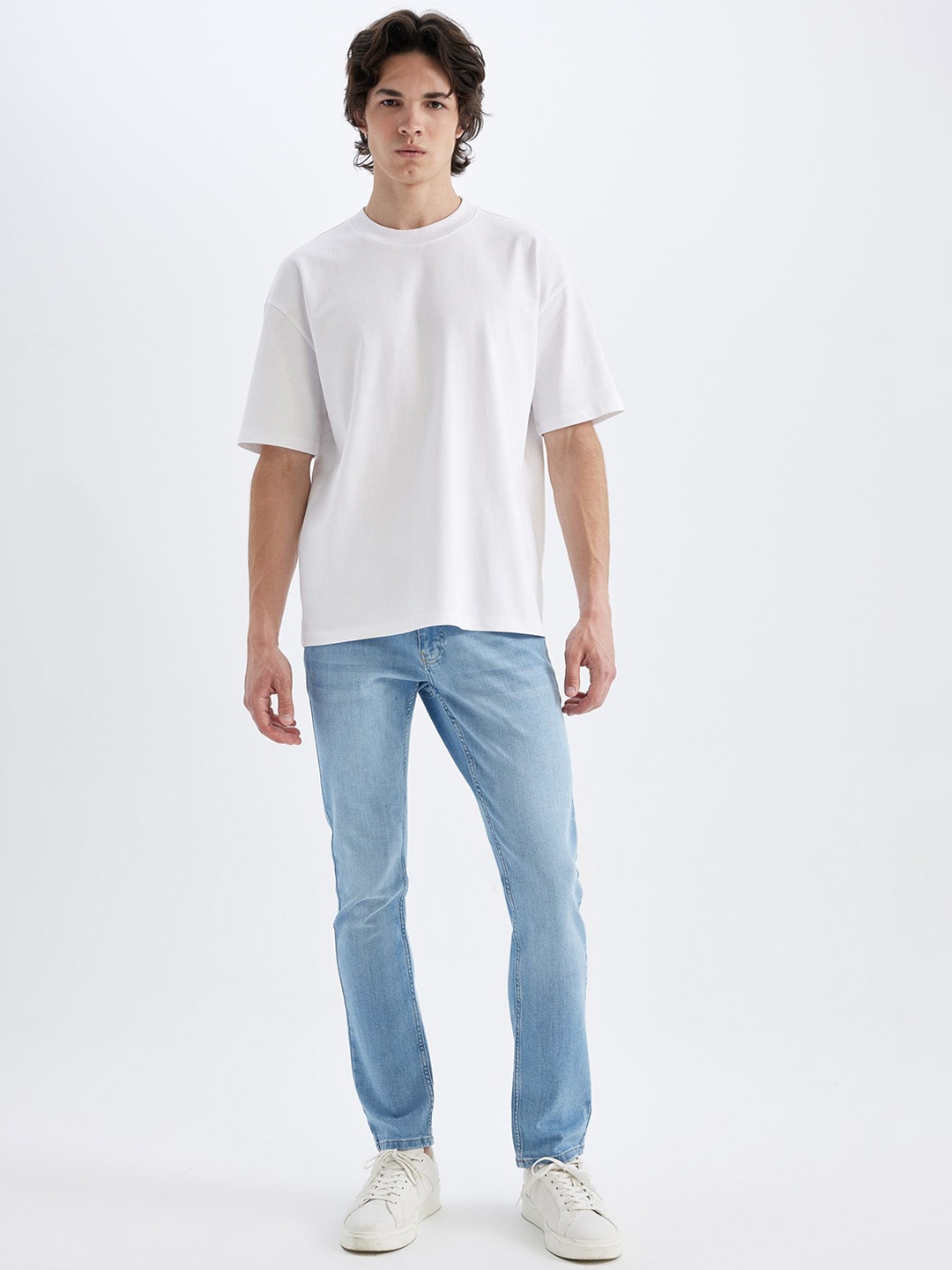 

DeFacto Men Mid-Rise Chinos, Blue