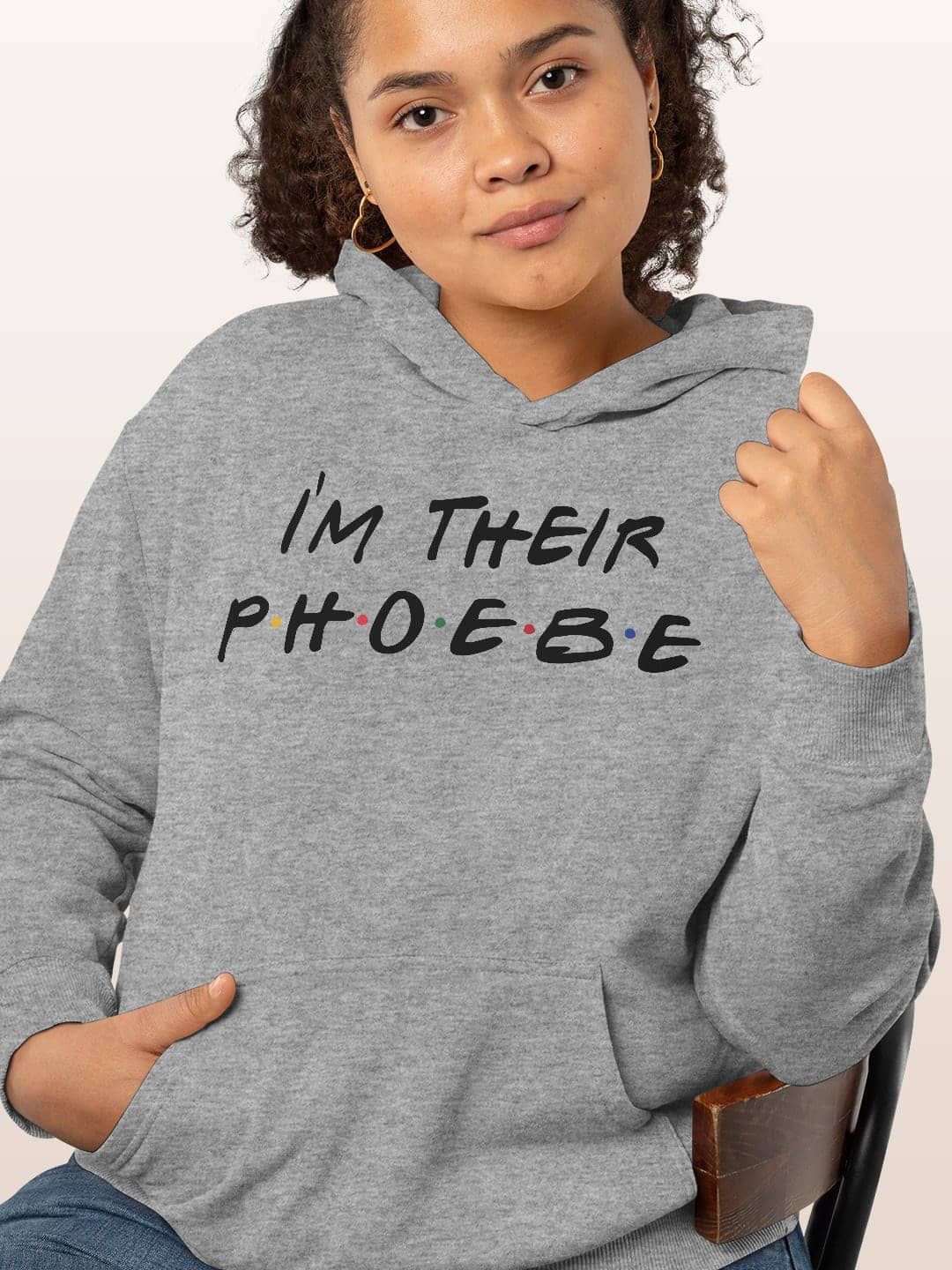 

macmerise Women Printed Hooded Sweatshirt, Grey