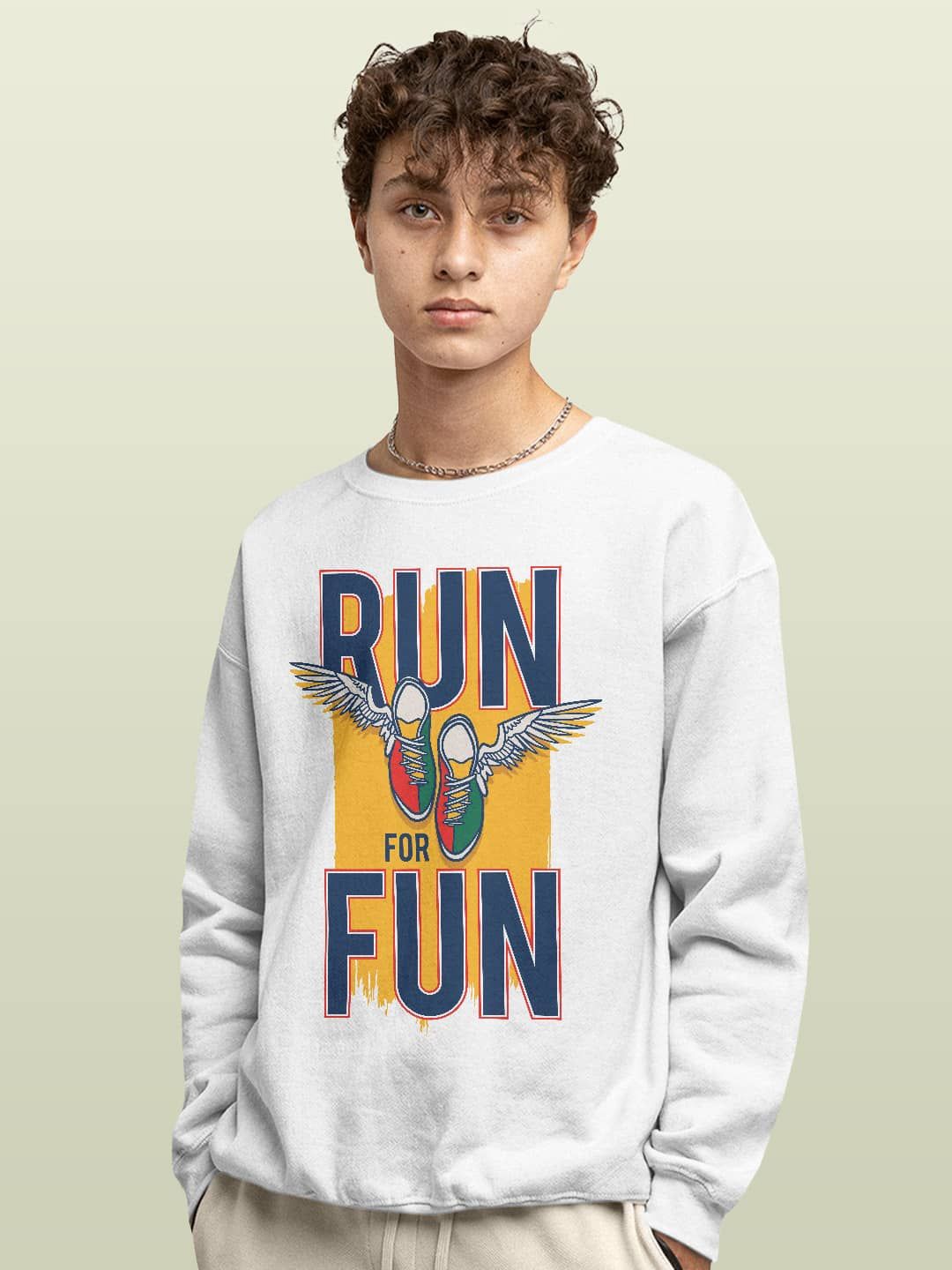 

macmerise Men Printed Sweatshirt, White