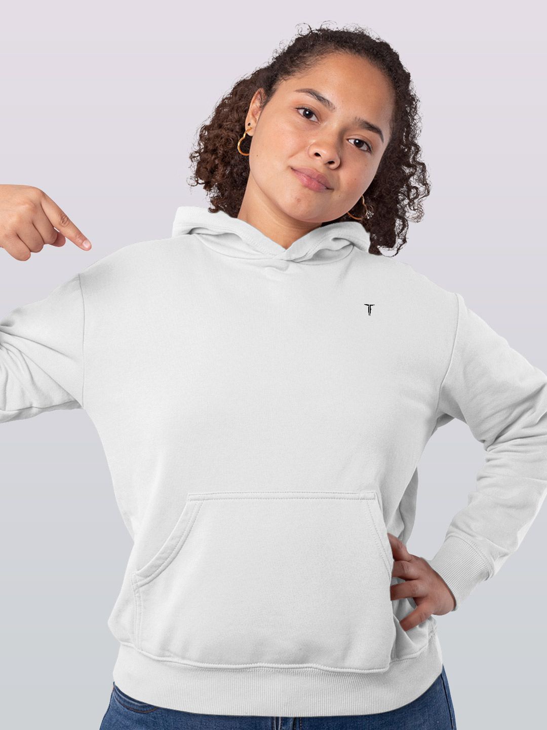 

macmerise Women Hooded Sweatshirt, White