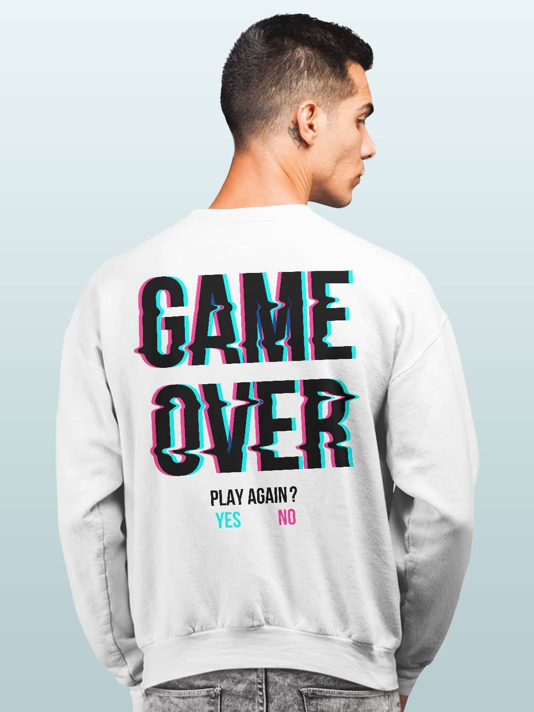 

macmerise Men Printed Sweatshirt, White