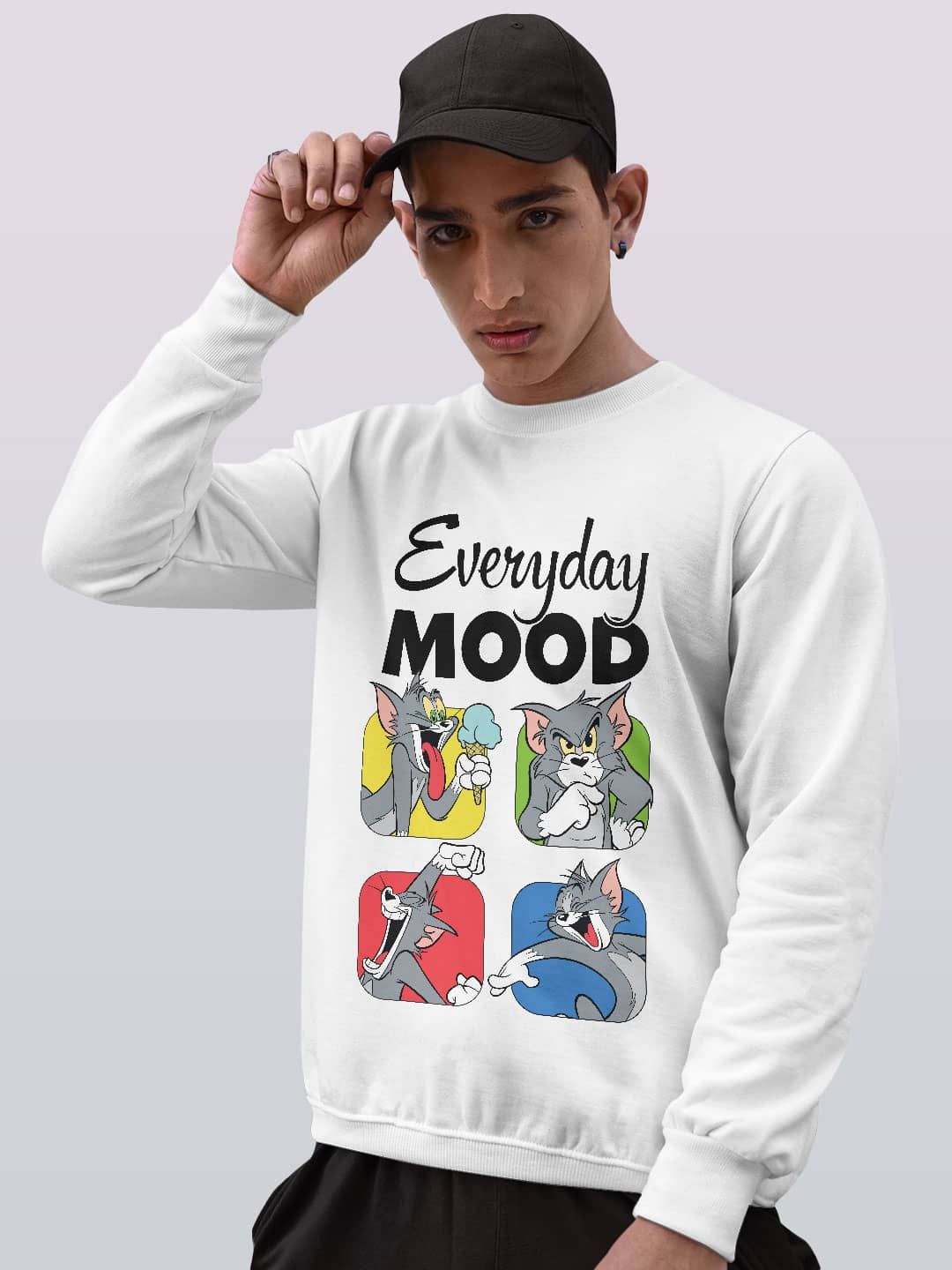 

macmerise Men Printed Sweatshirt, White