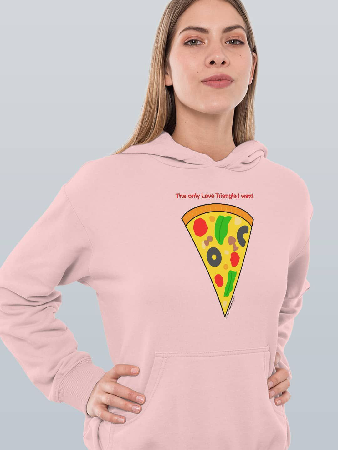 

macmerise Women Printed Hooded Sweatshirt, Pink