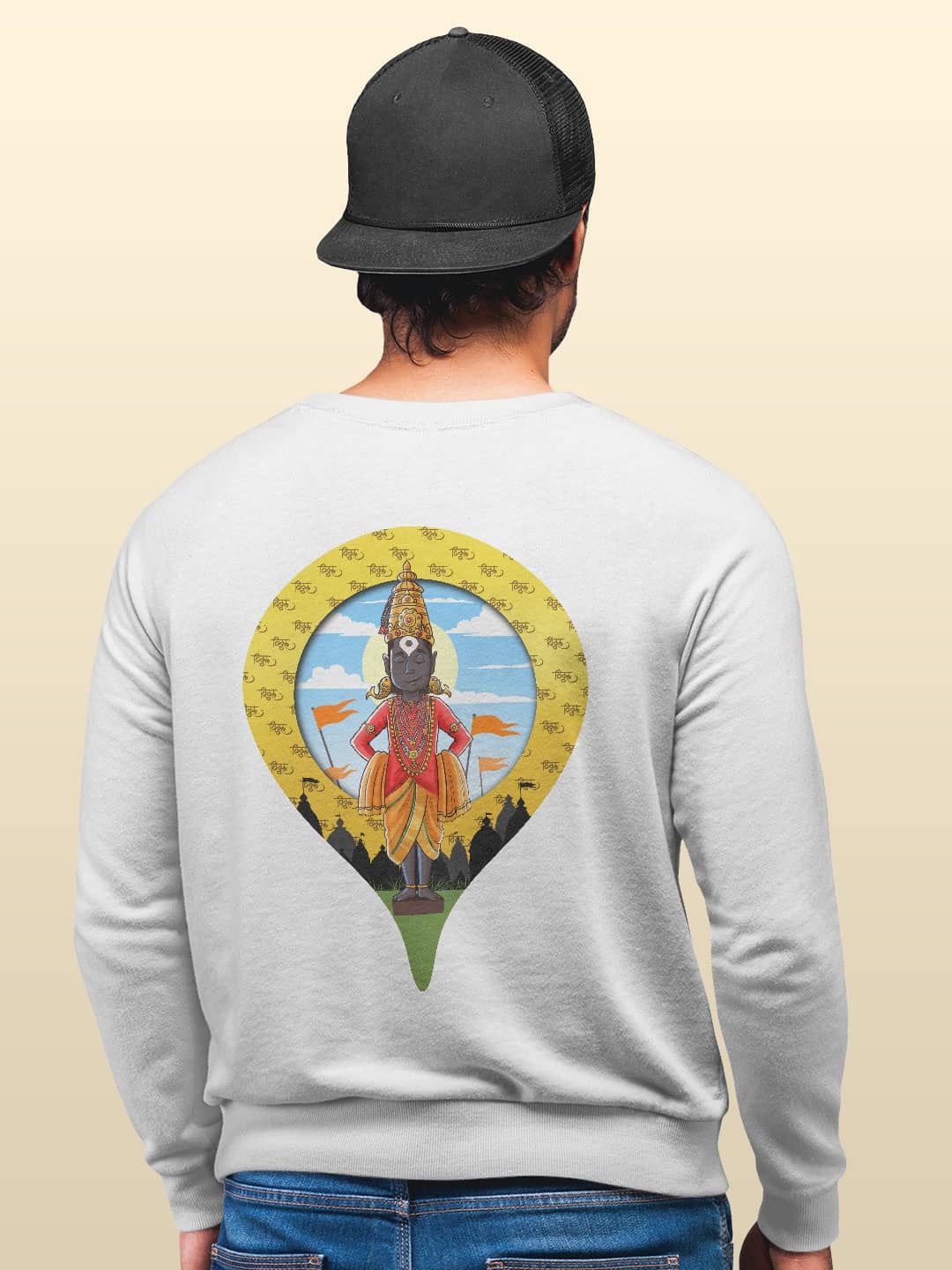 

macmerise Men Printed Sweatshirt, White