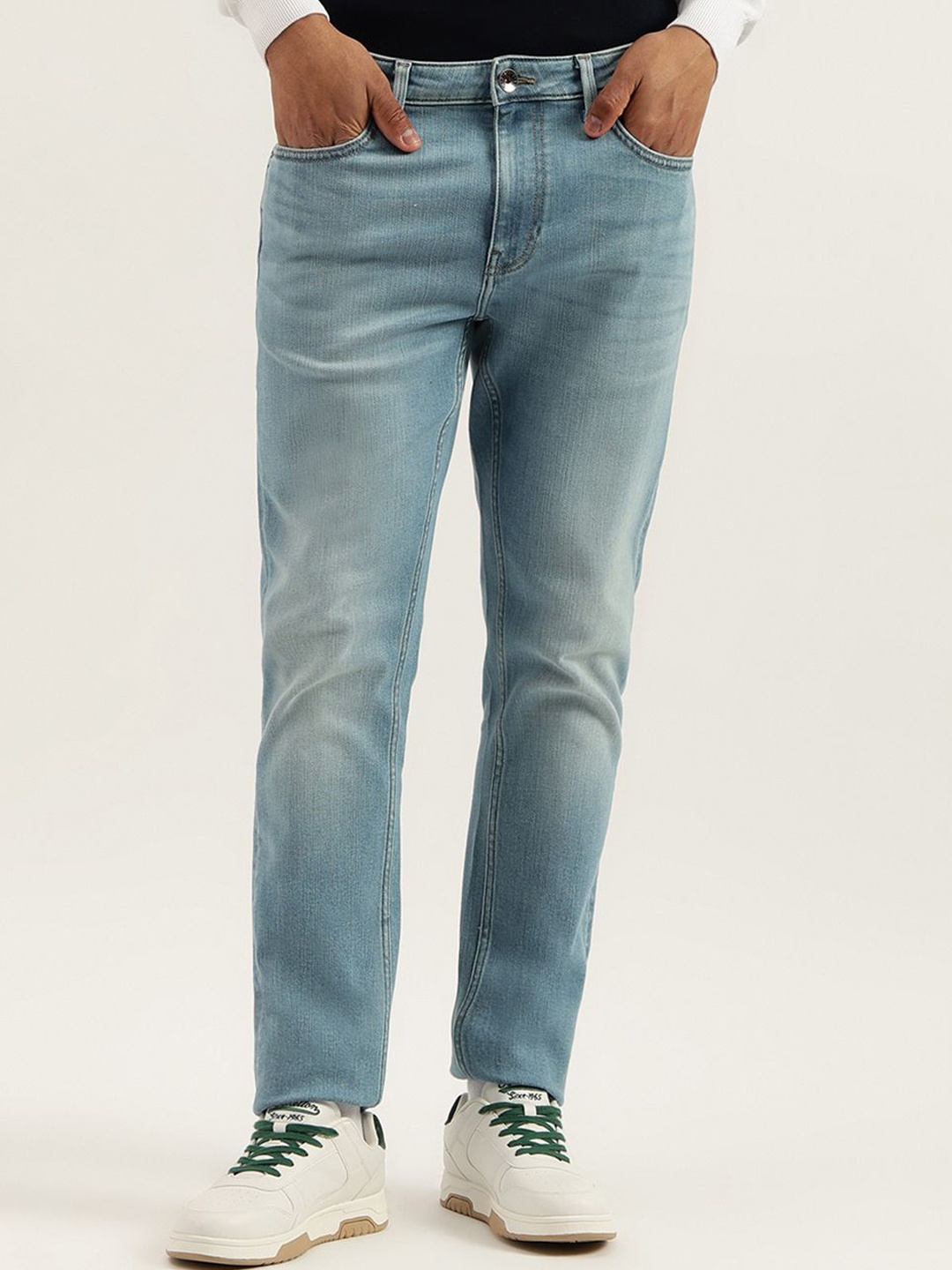 

United Colors of Benetton Men Skinny Fit Heavy Fade Jeans, Blue
