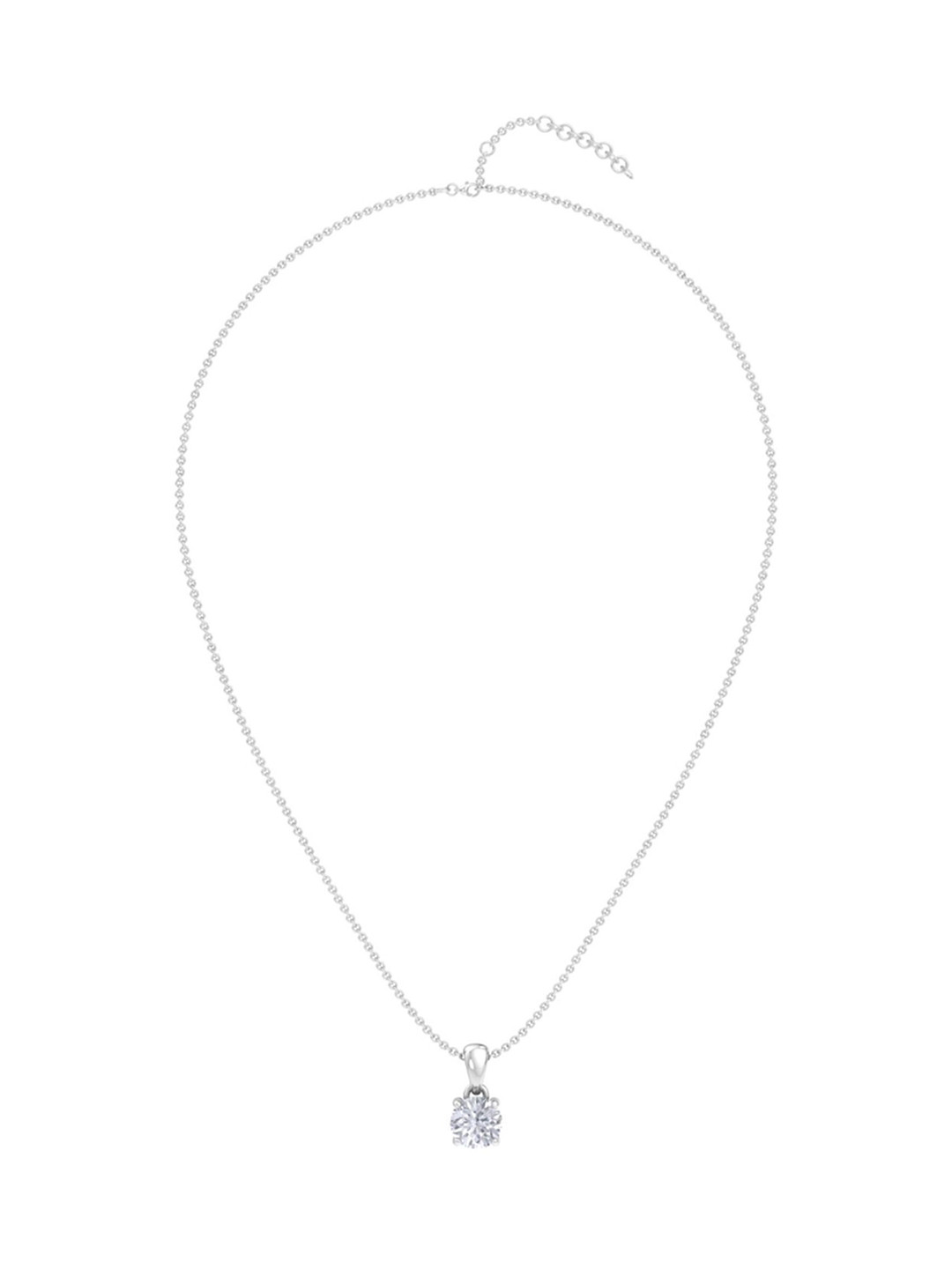 

VELVET IMPERIAL Signature Solitaire 925 Sterling Silver-Plated Pendants with Chains