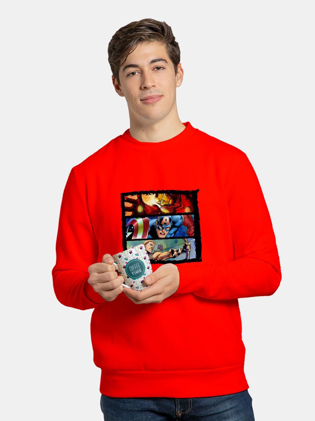 

macmerise Men Sweatshirt, Red