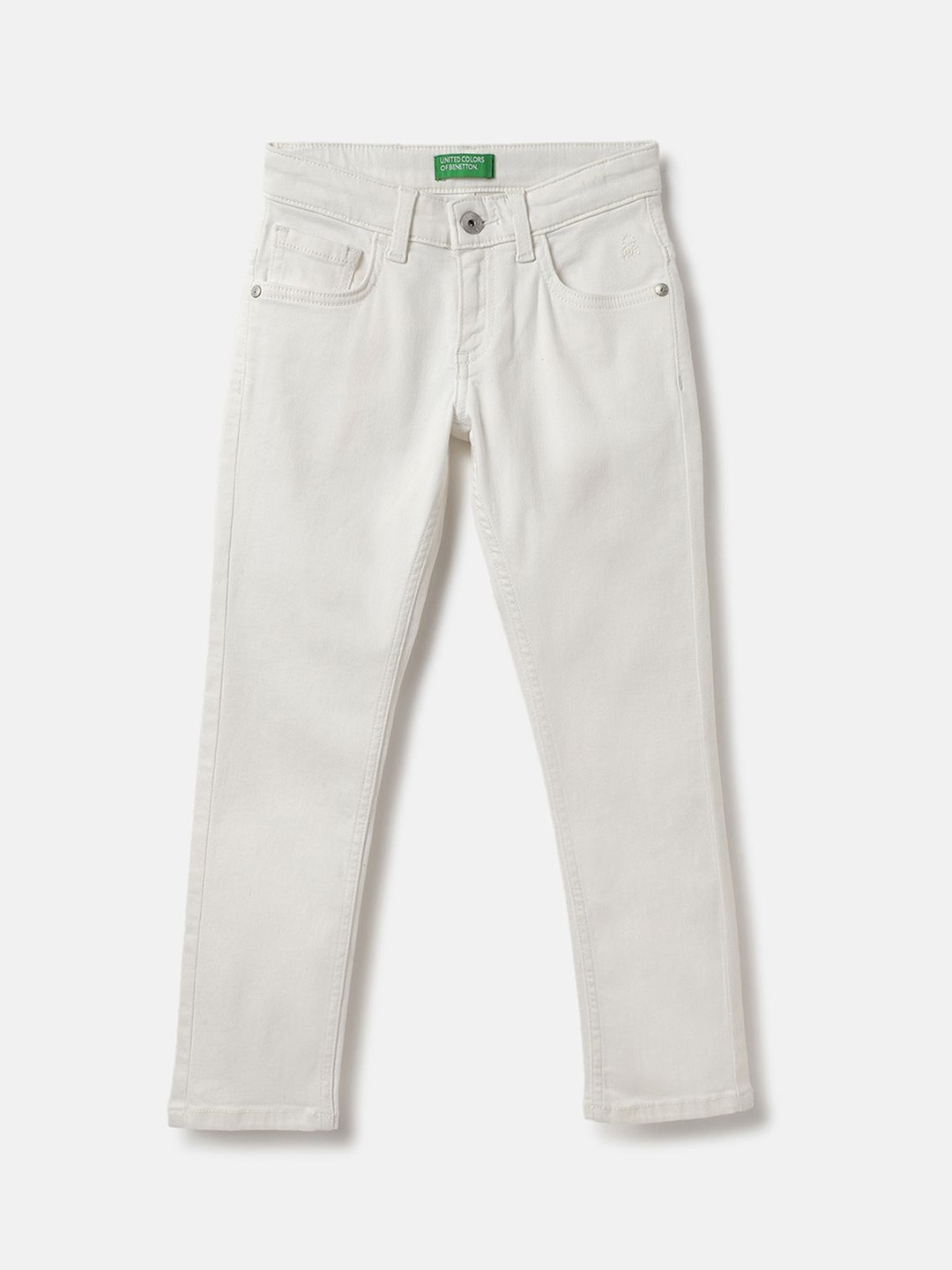 

United Colors of Benetton Boys Slim Fit Jeans, White