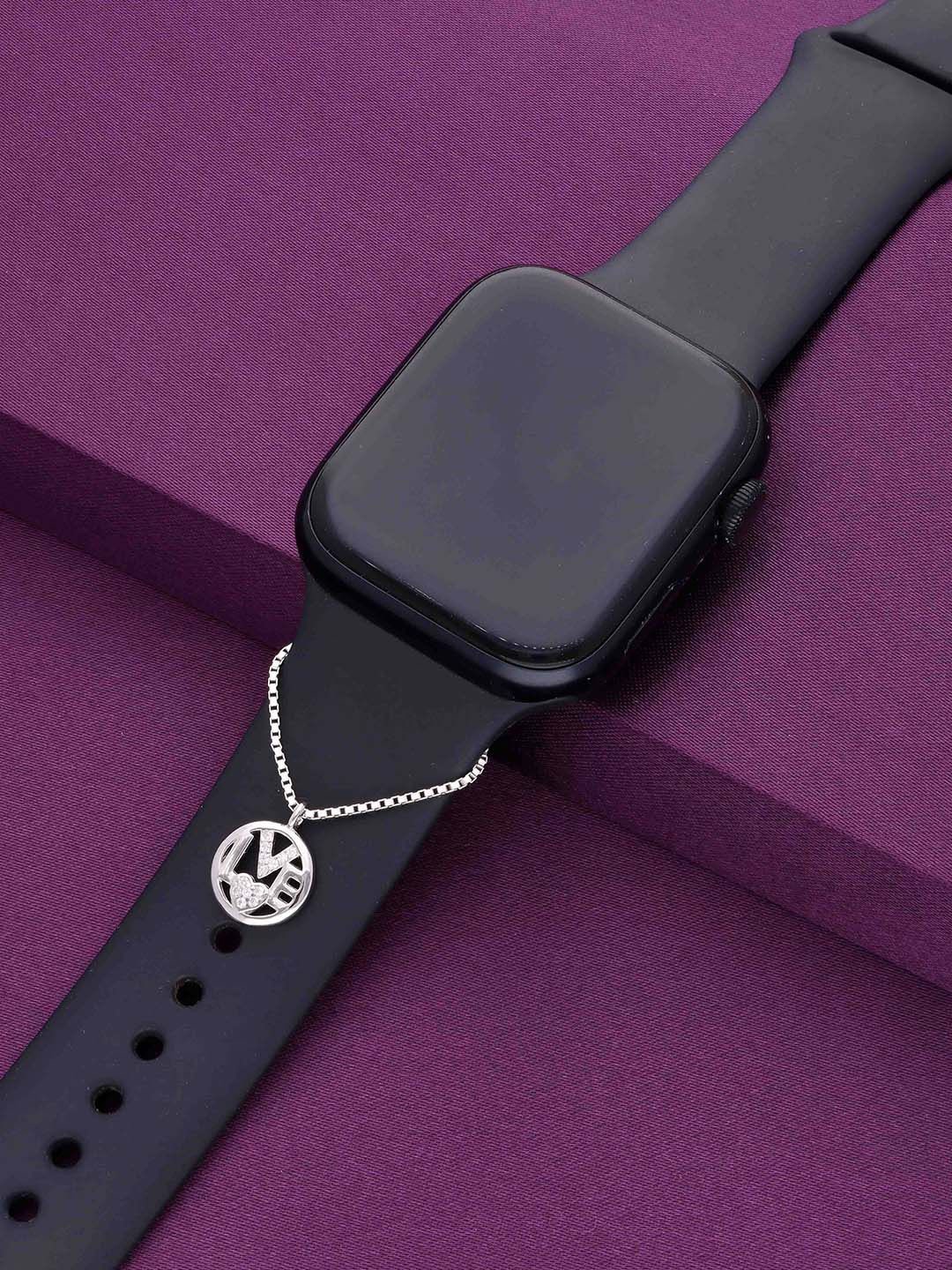 

KAI JEWEL Sterling Silver Stone Studded Love Watch Charm