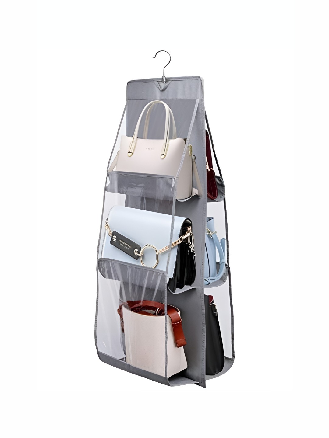 

HOUSE OF QUIRK Grey Dust-Proof Wardrobe Handbag Organiser
