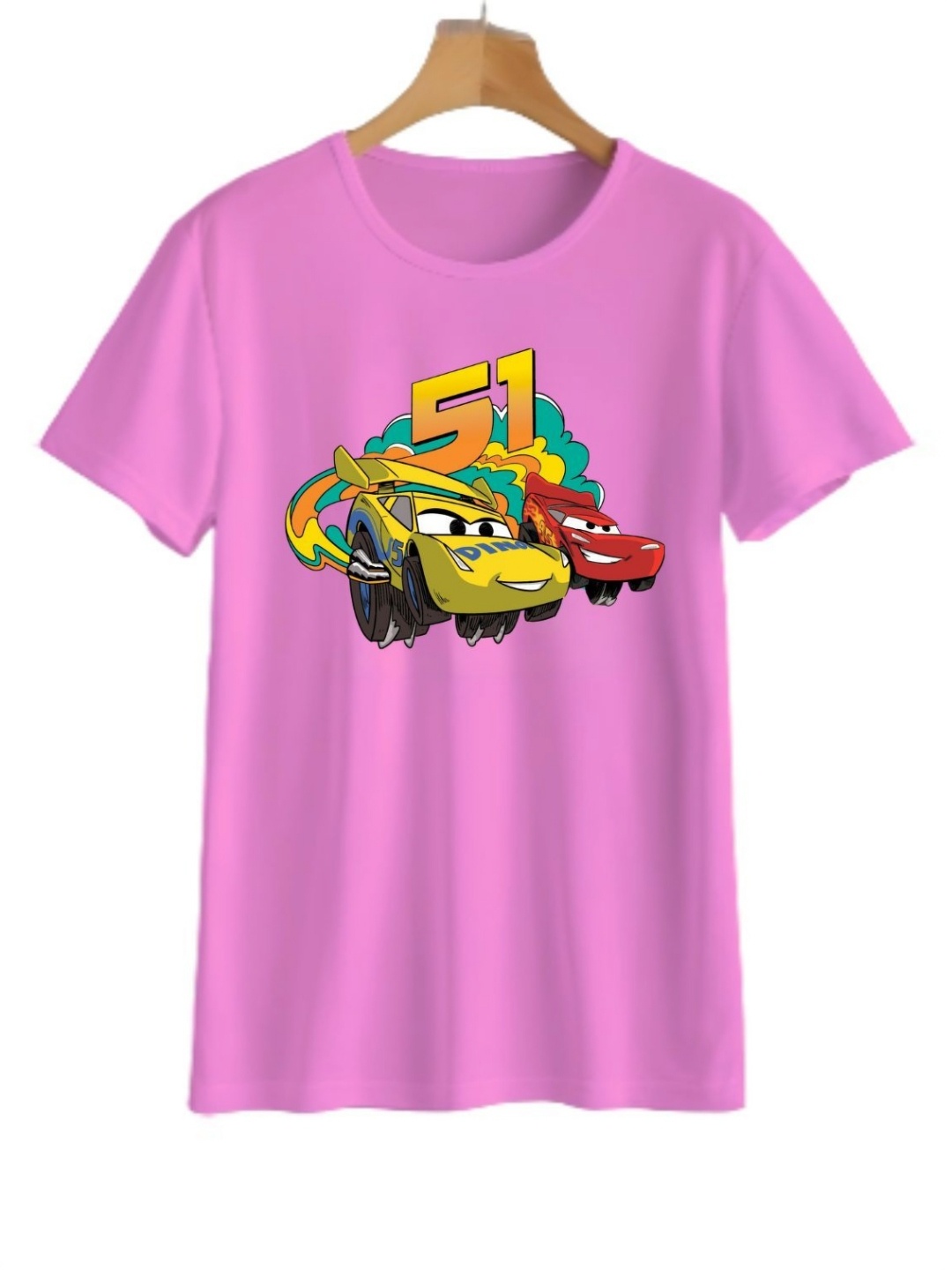

YK Boys Graphic Printed Round Neck T-shirt, Pink