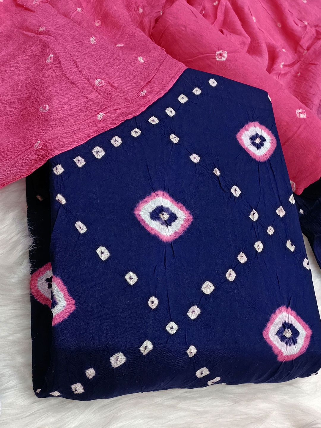 

Mitera Printed Pure Cotton Unstitched Dress Material, Blue