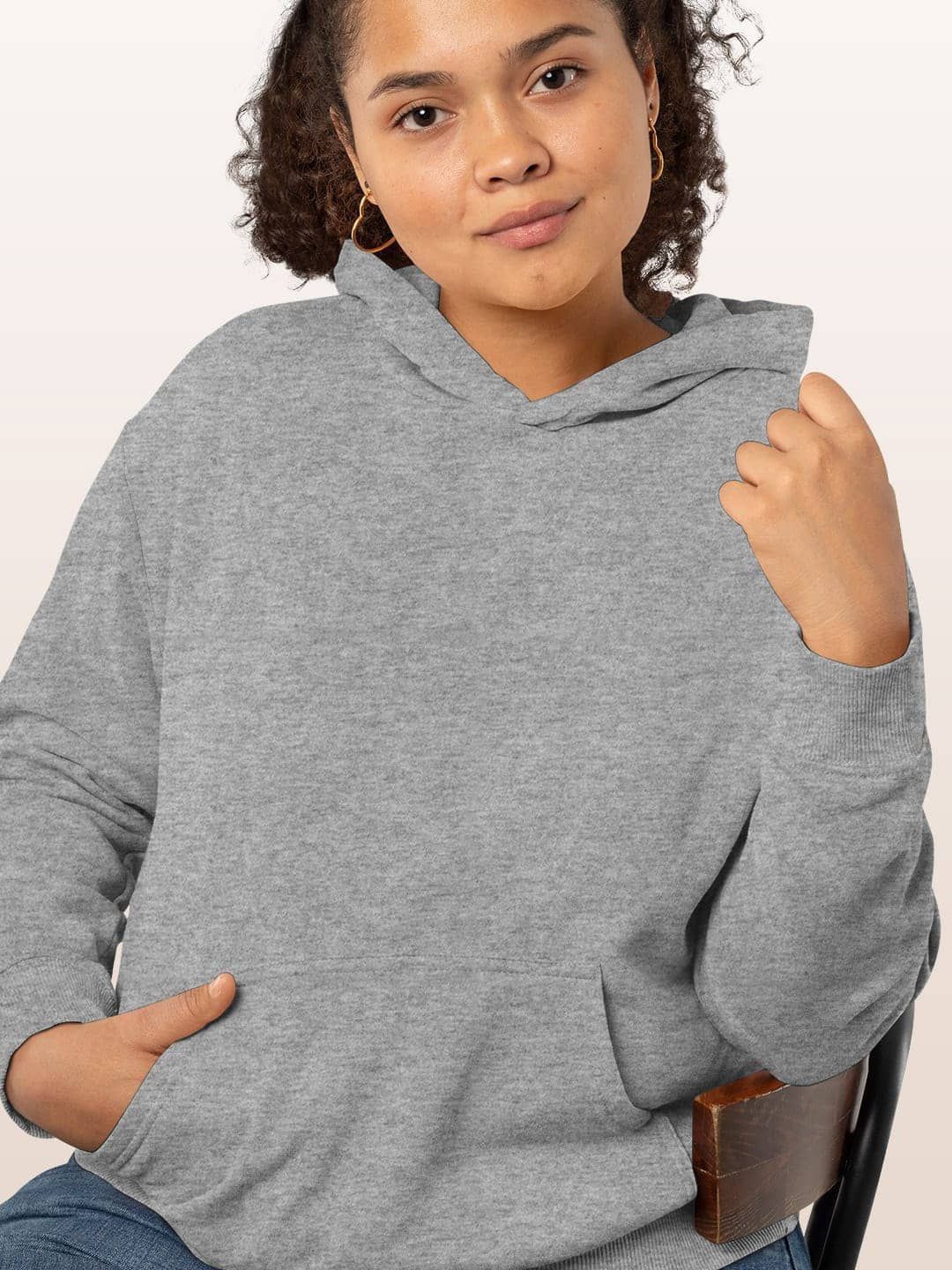 

macmerise Women Hooded Sweatshirt, Grey