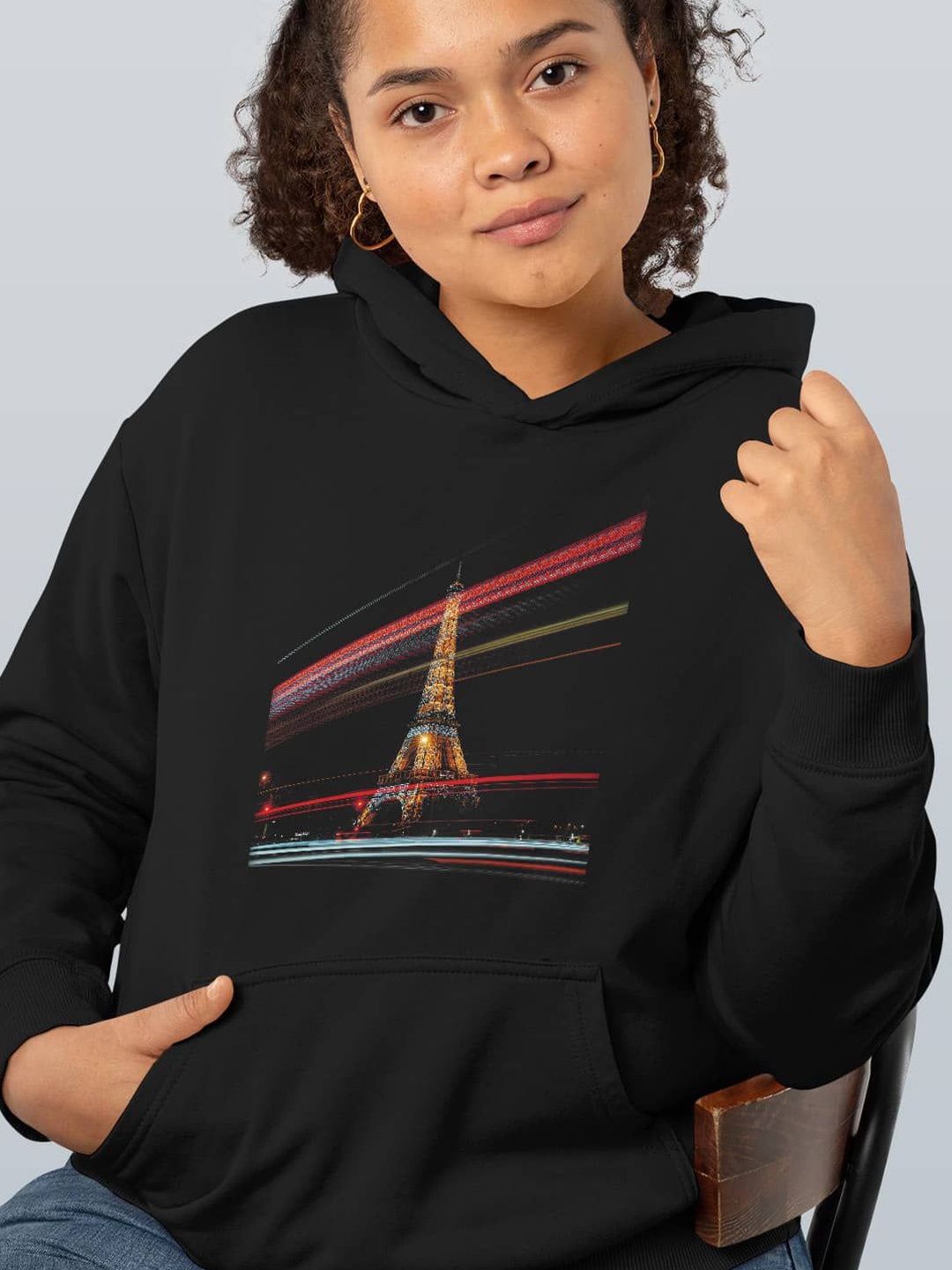 

macmerise Women Hooded Sweatshirt, Black