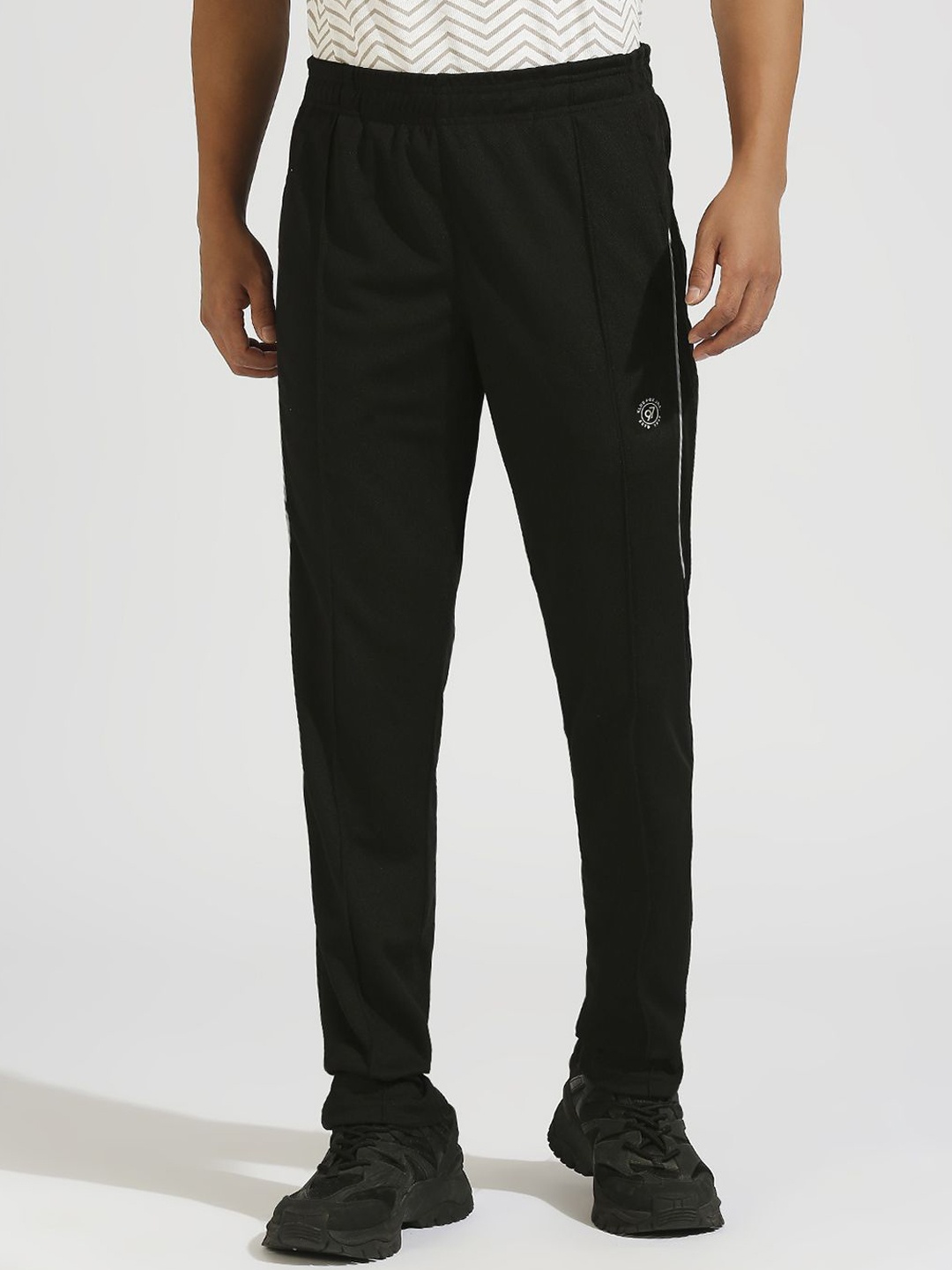 

Klub Fox Men Regular Fit Straight Track Pants, Black