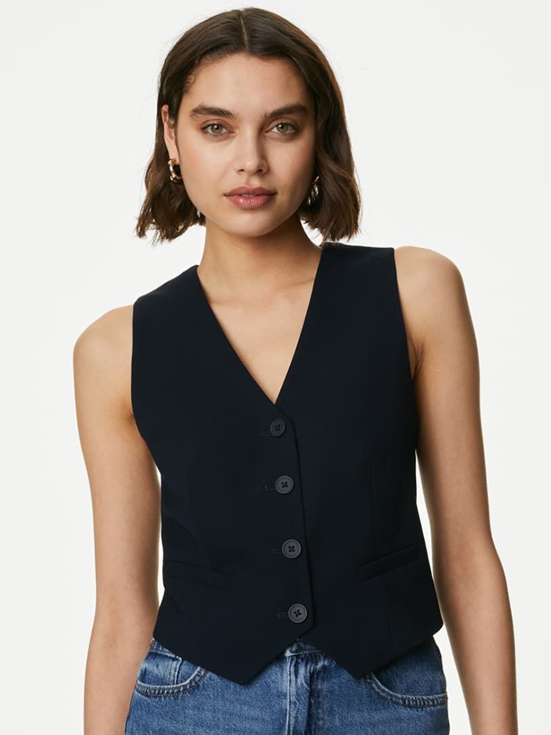 

Marks & Spencer Tailored Casual Waistcoat, Navy blue