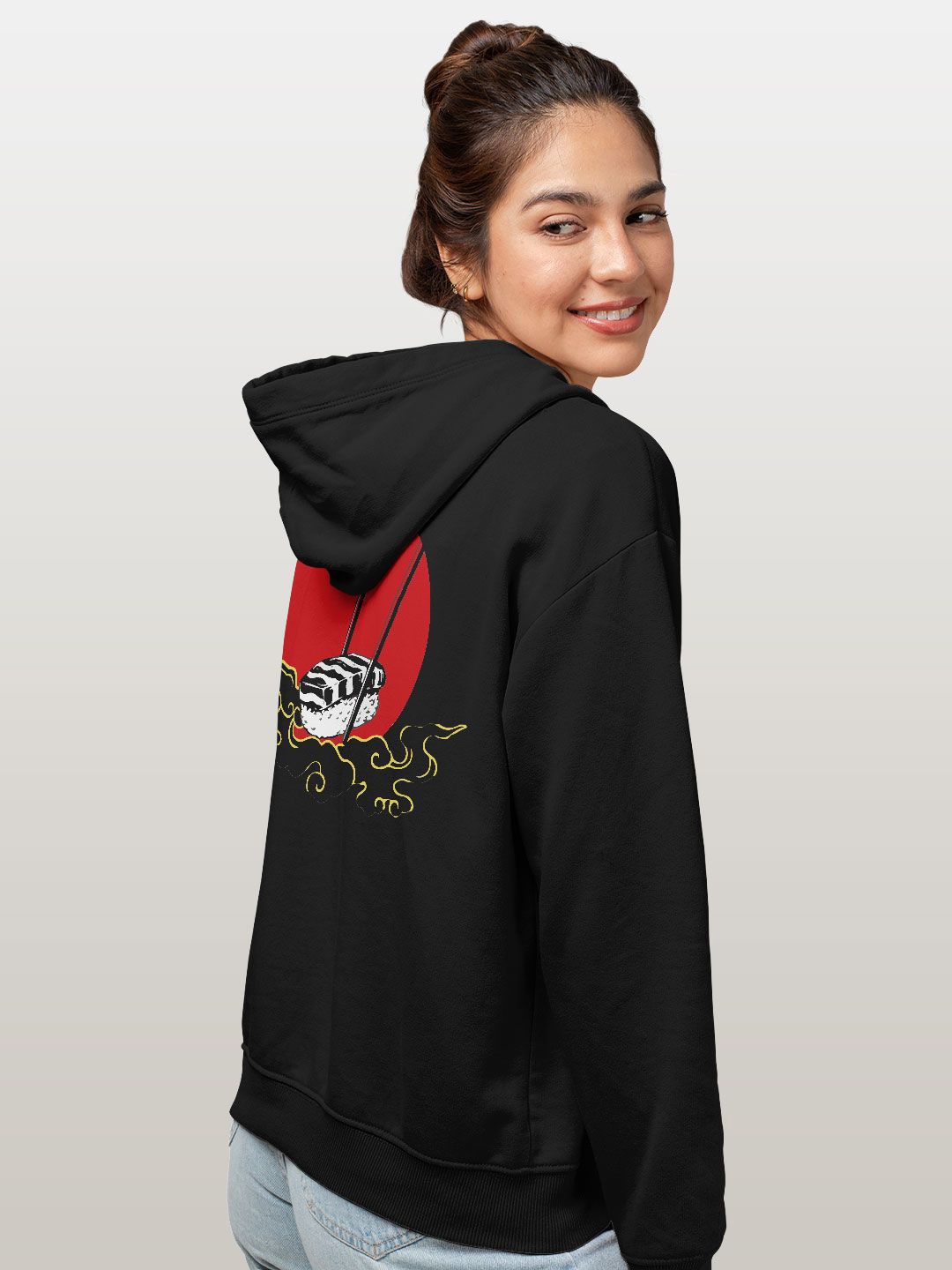 

macmerise Women Hooded Sweatshirt, Black
