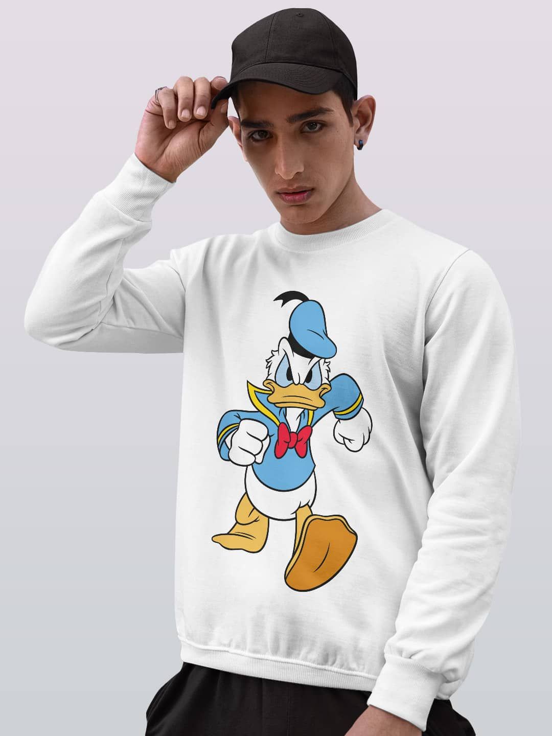 

macmerise Men Printed Sweatshirt, White