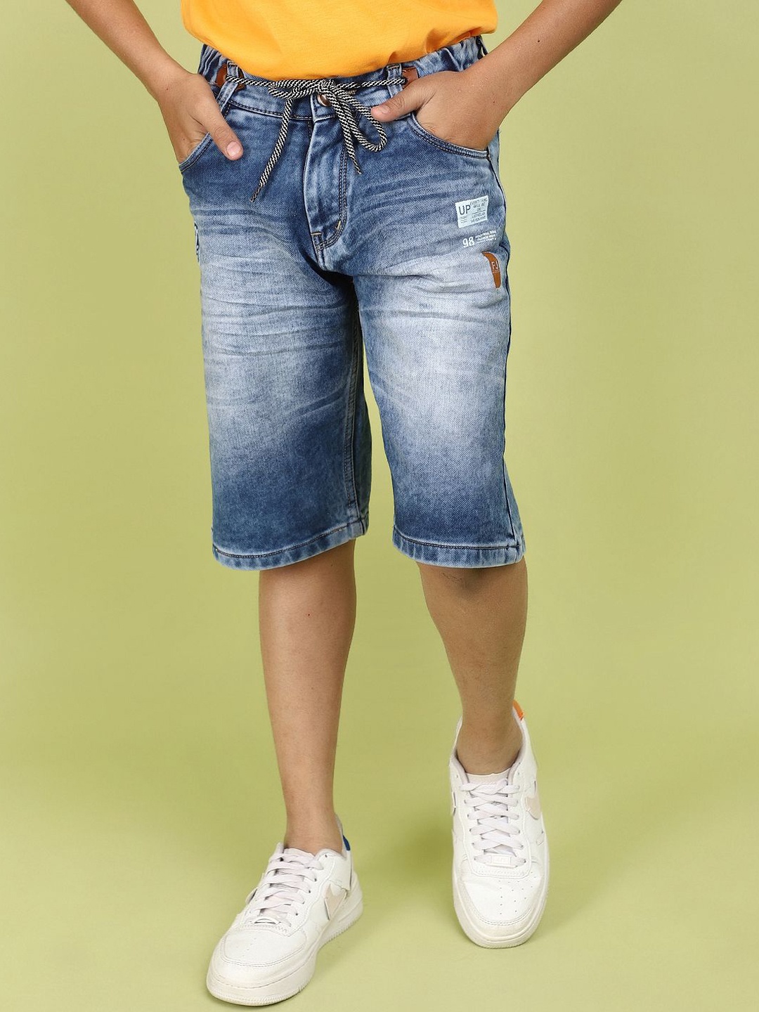 

V-Mart Boys Washed Denim Shorts Technology, Blue