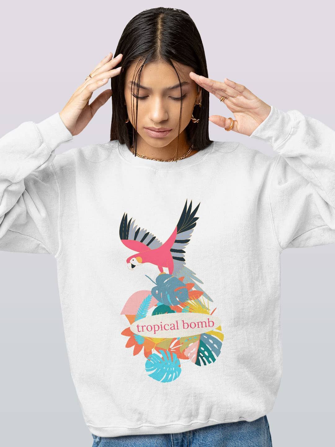 

macmerise Men Printed Sweatshirt, White