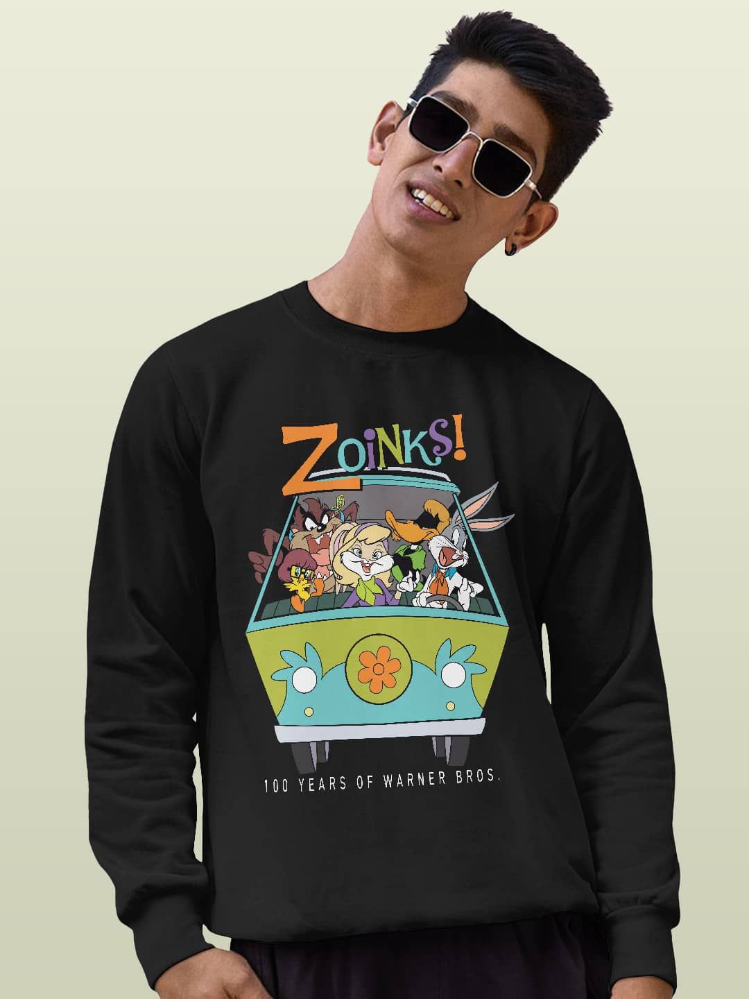 

macmerise Men Printed Sweatshirt, Black