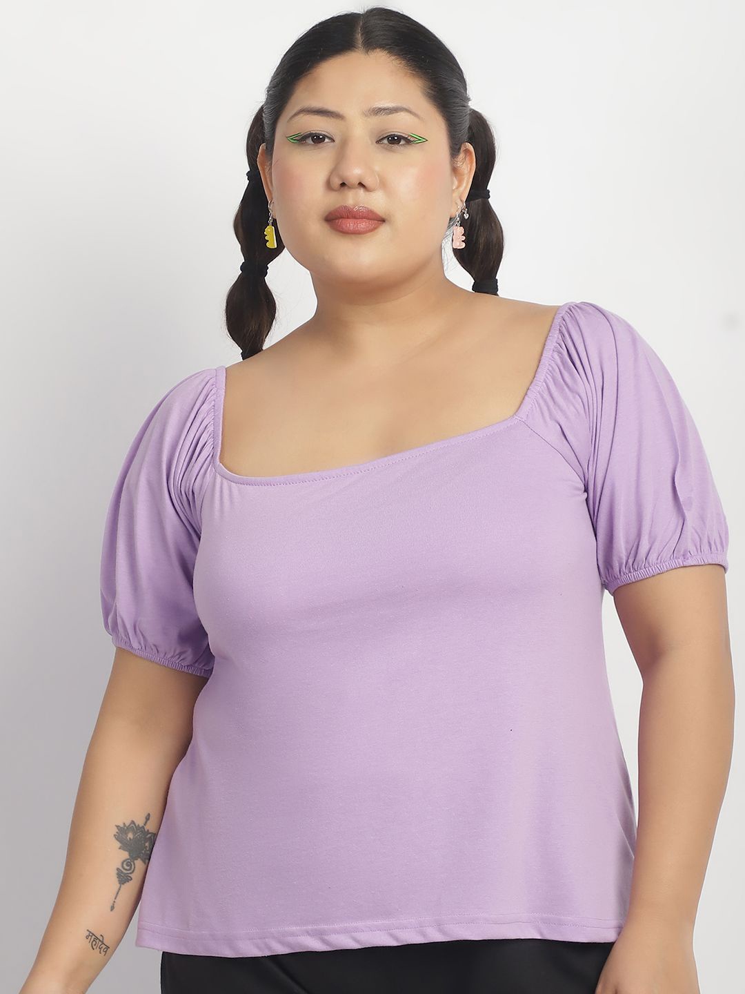 

thkgrlz Puff Sleeve Top, Lavender