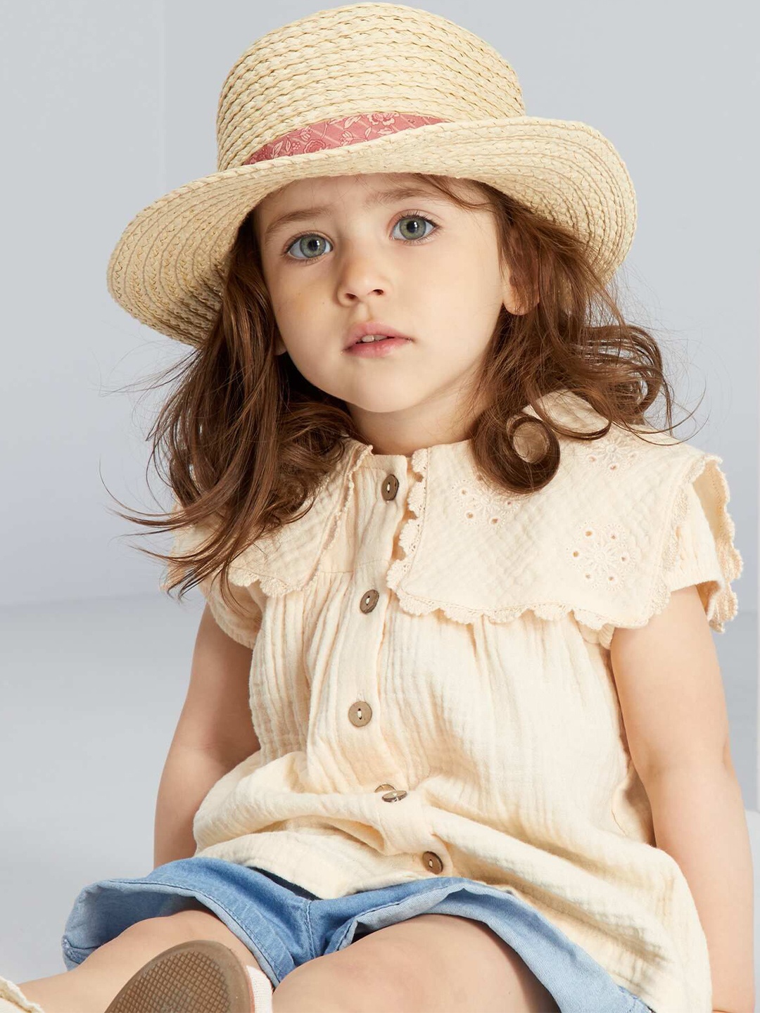 

KIABI Girls Opaque Casual Shirt, Cream
