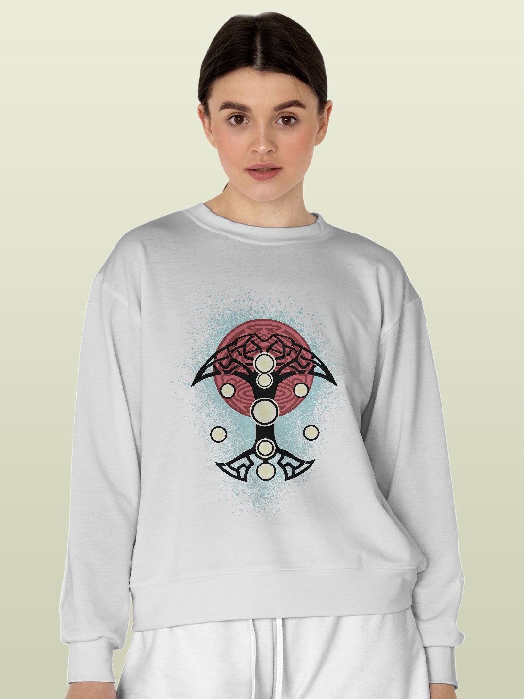 

macmerise Men Printed Sweatshirt, White