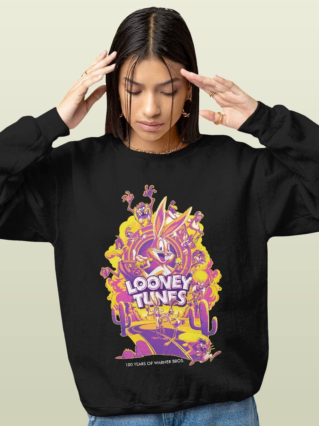 

macmerise Men Printed Sweatshirt, Black