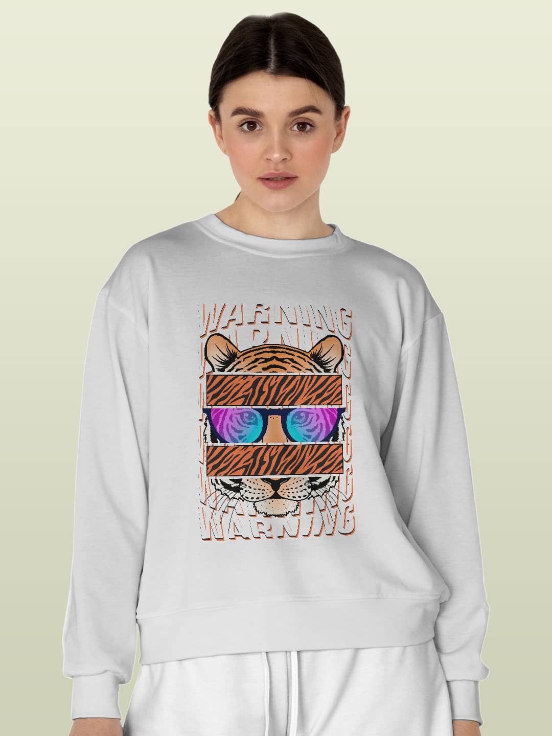 

macmerise Men Printed Sweatshirt, White