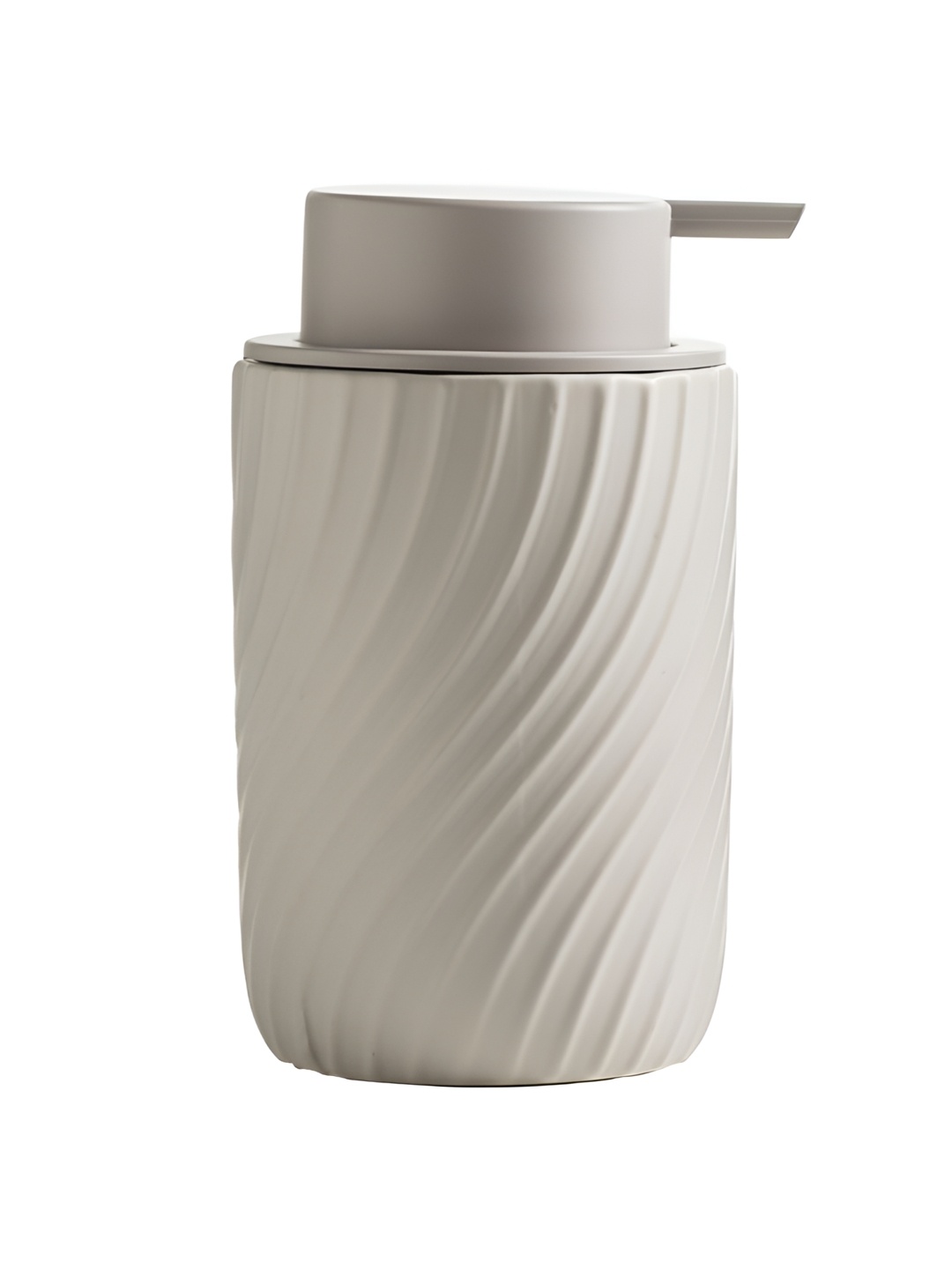 

FabSeasons Grey Textured Ceramic Soap Dispenser 350 ml