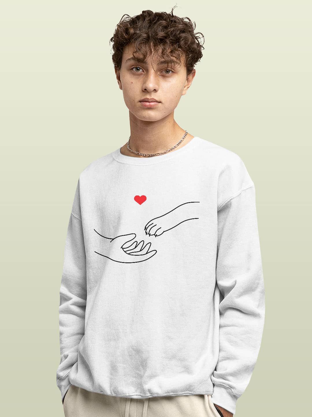 

macmerise Men Printed Sweatshirt, White