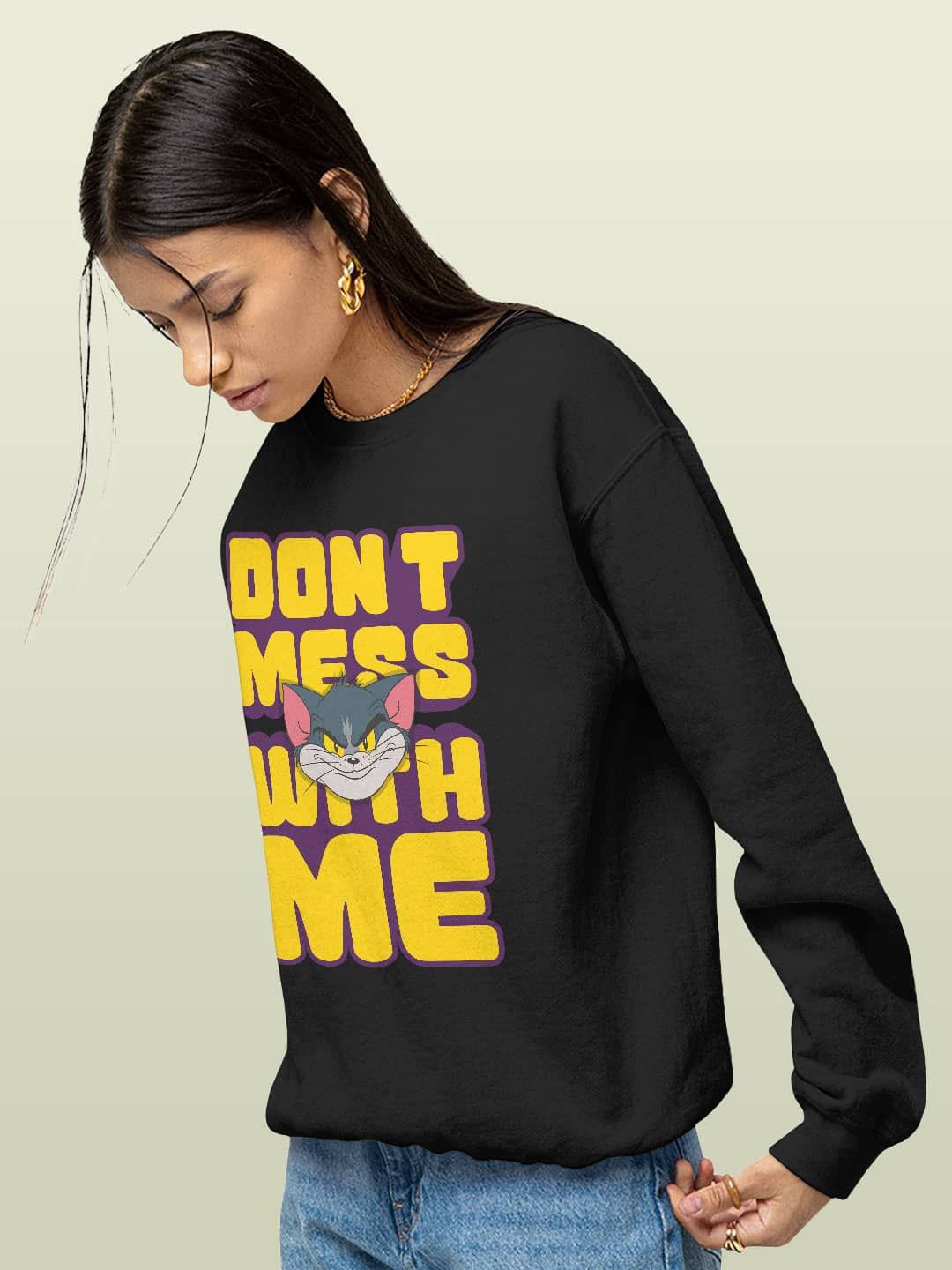 

macmerise Men Printed Sweatshirt, Black